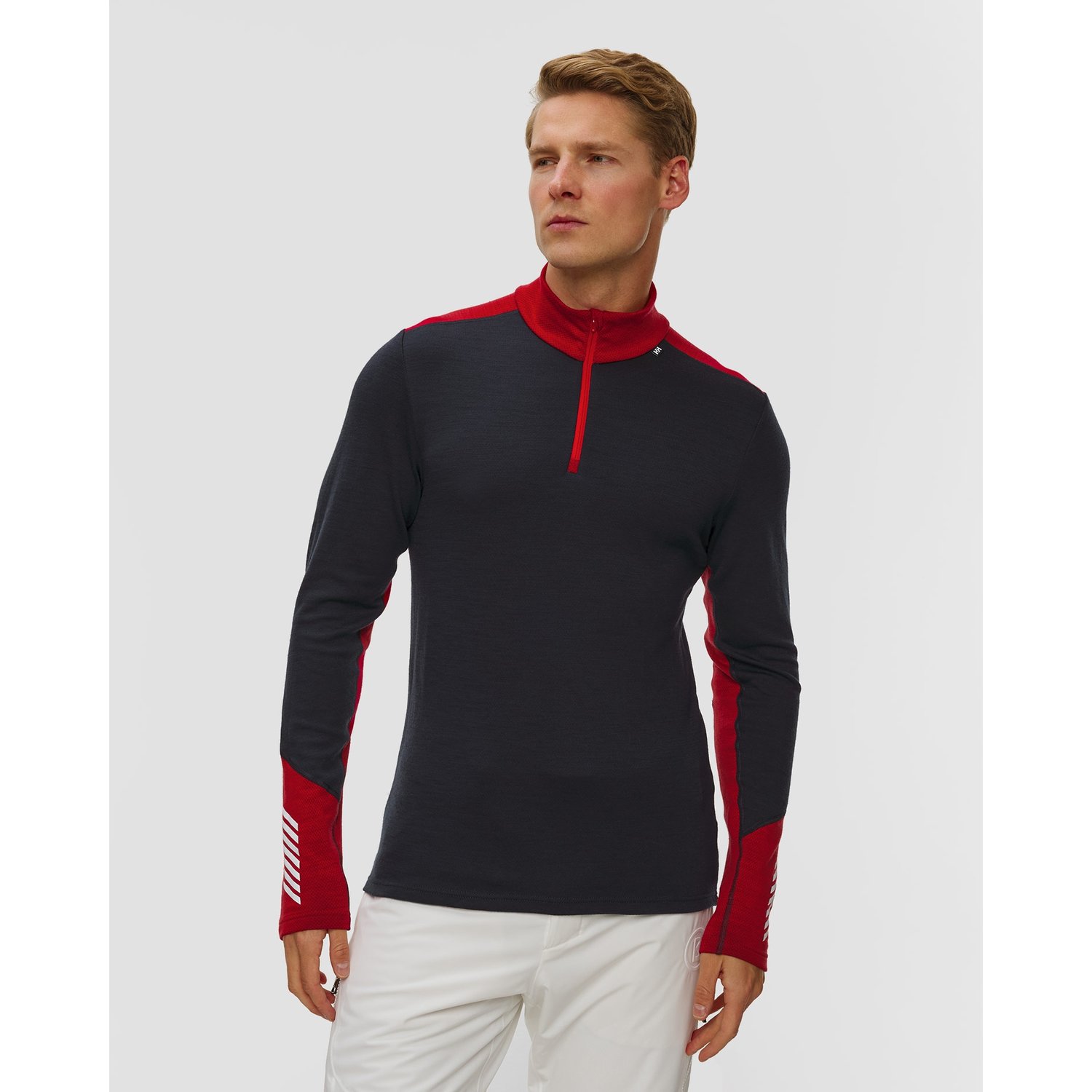 Longsleeve Termoaktywny Męski Helly Hansen Lifa Merino Midweight 1/2 Zip Granatowy