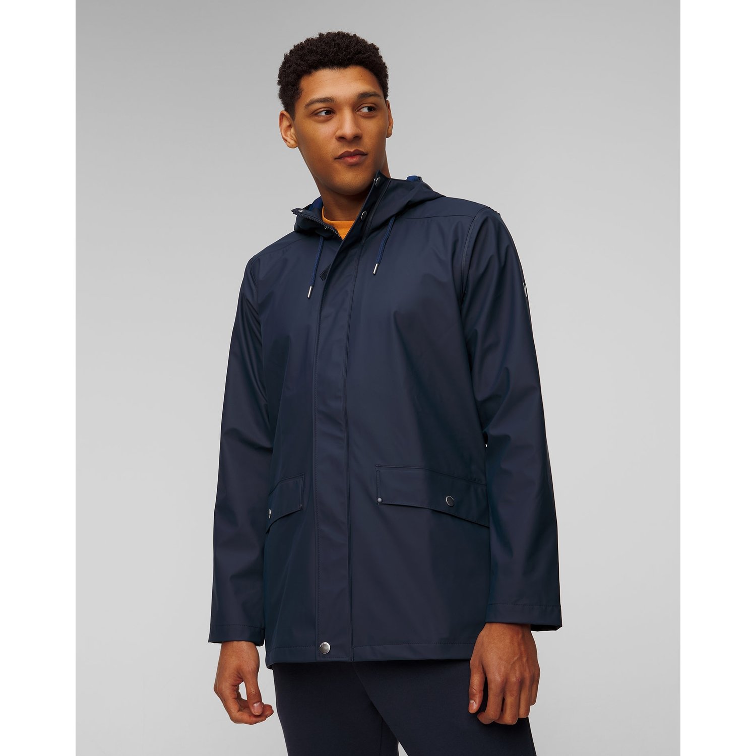 Granatowy Płaszcz Męski Helly Hansen Moss Rain Coat