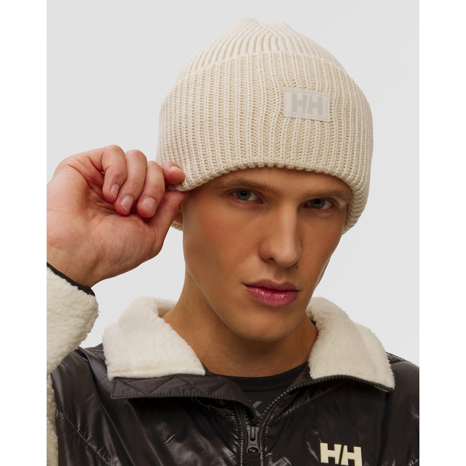 Beżowa Czapka Ze ściągaczem Helly Hansen Hh Rib Beanie