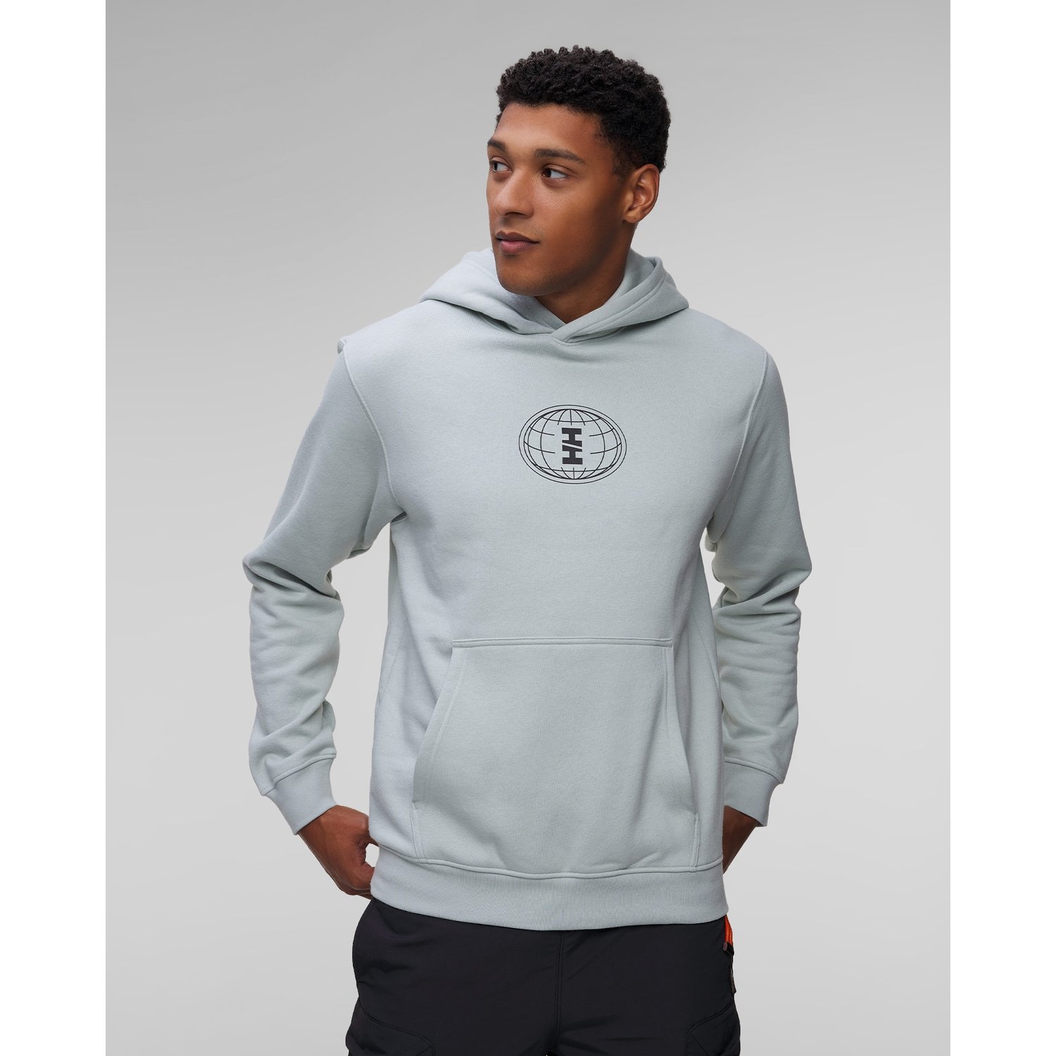 Jasnozielona Bluza Męska Helly Hansen Cotton Fleece Graphic Hoodie