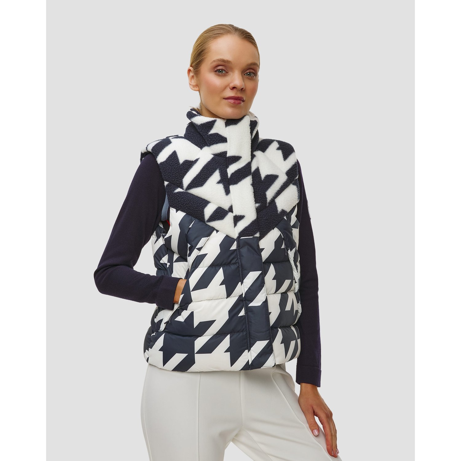 Kamizelka Damska Helly Hansen W Bliss Down Vest Granatowo-biała