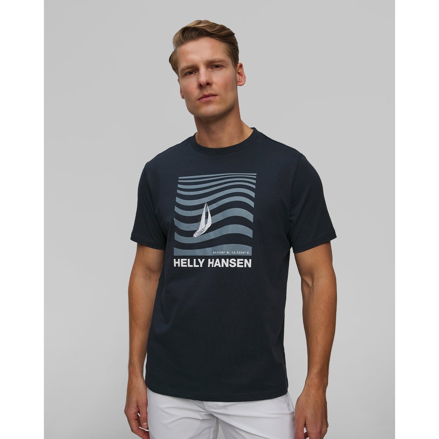 T-shirt Męski Helly Hansen Shoreline 3.0 Granatowy