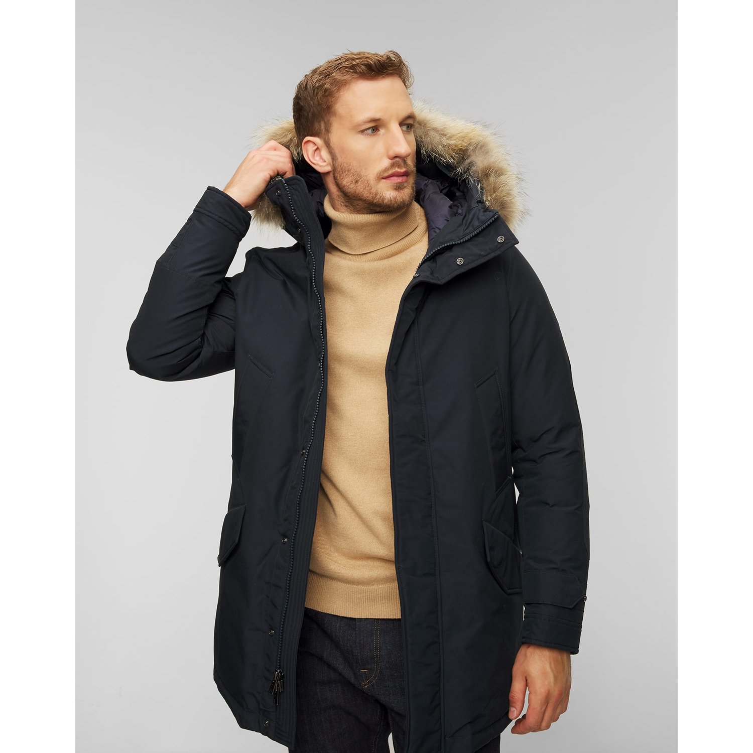 Kurtka Parka Męska Woolrich Polar High Collar Fur Parka