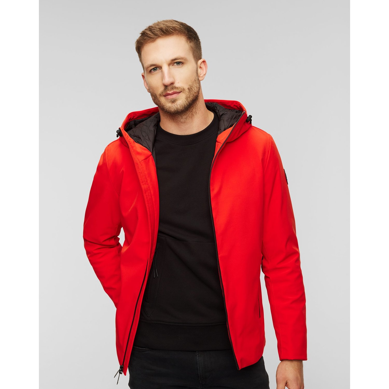 Czerwona Kurtka Męska Woolrich Pacific Soft Shell Jacket