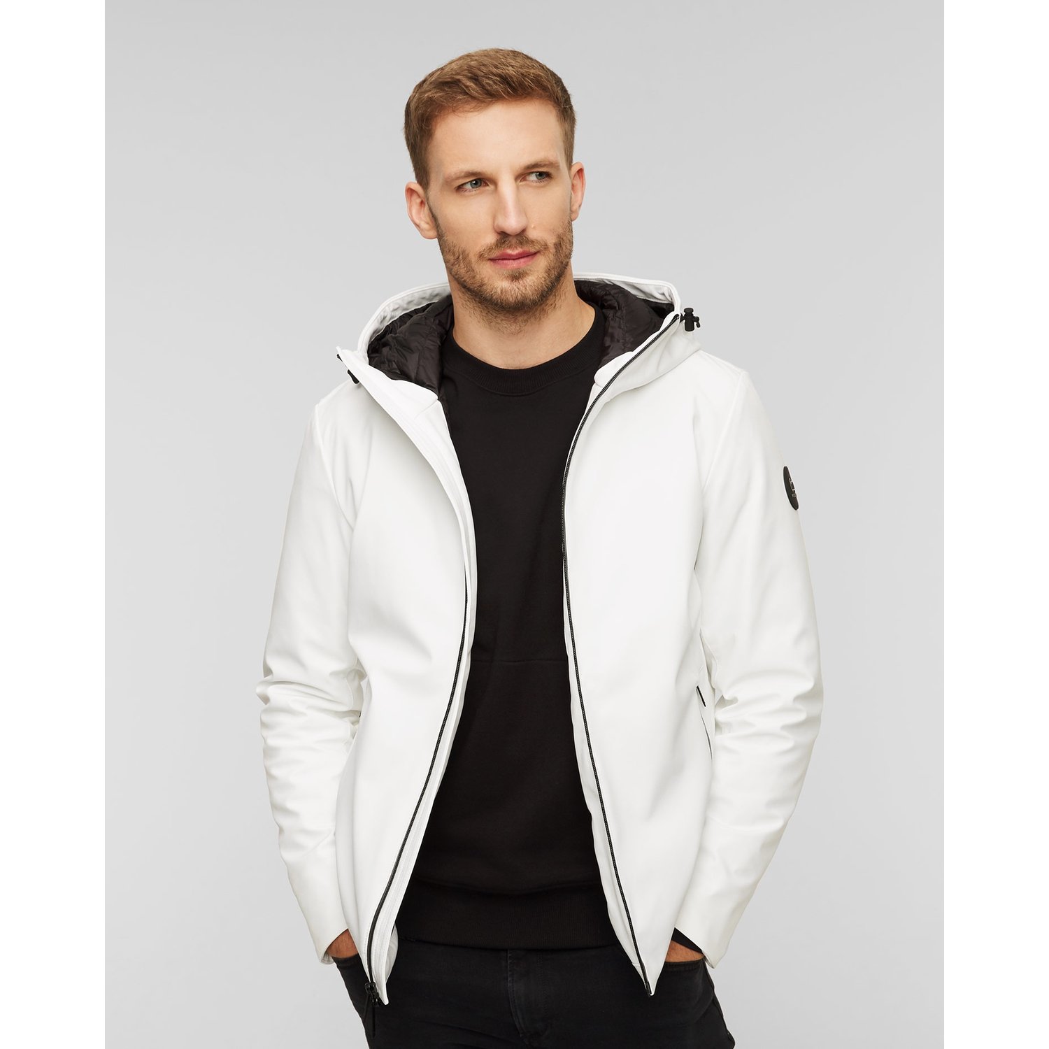 Biała Kurtka Męska Woolrich Pacific Soft Shell Jacket