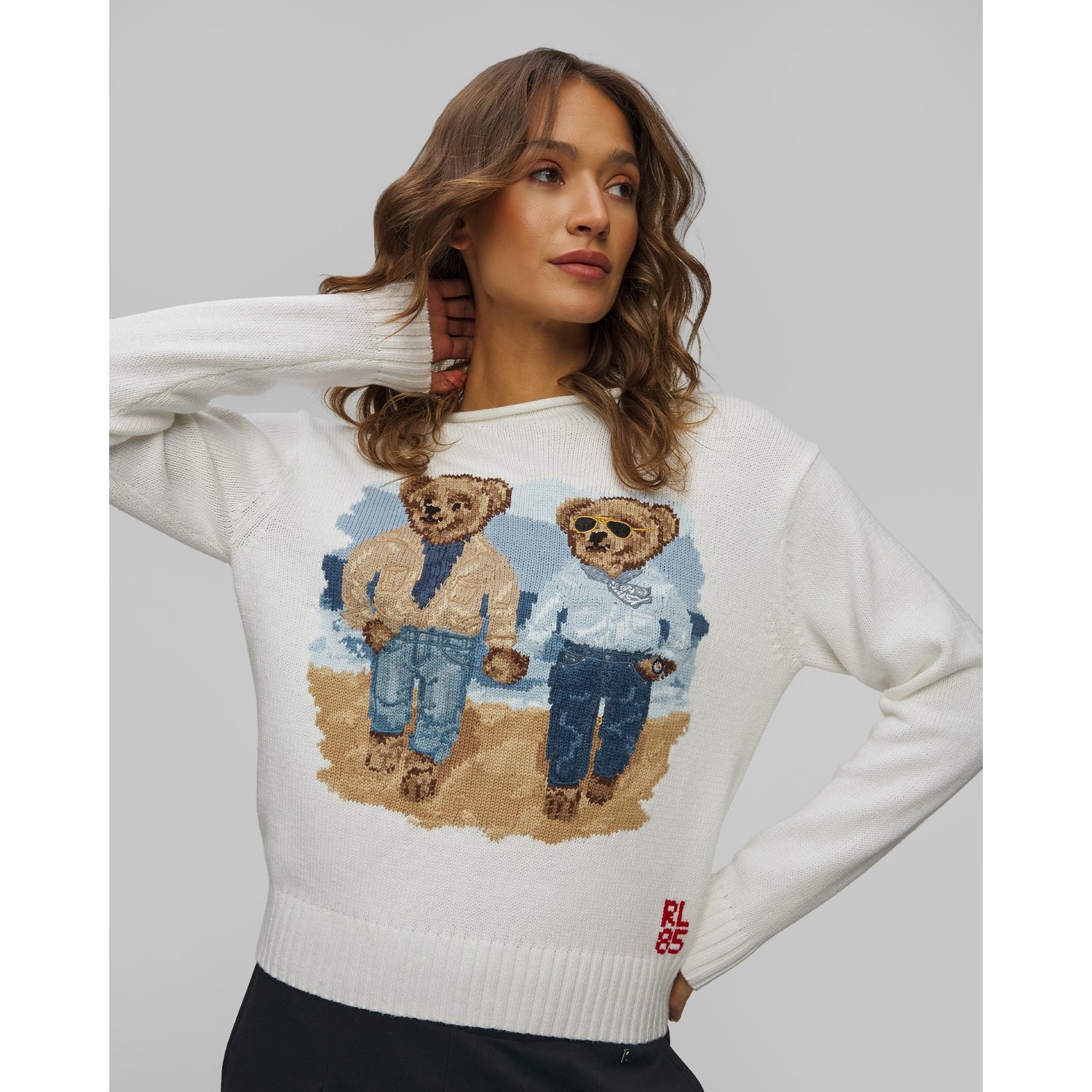 Biały Sweter Damski Polo Ralph Lauren