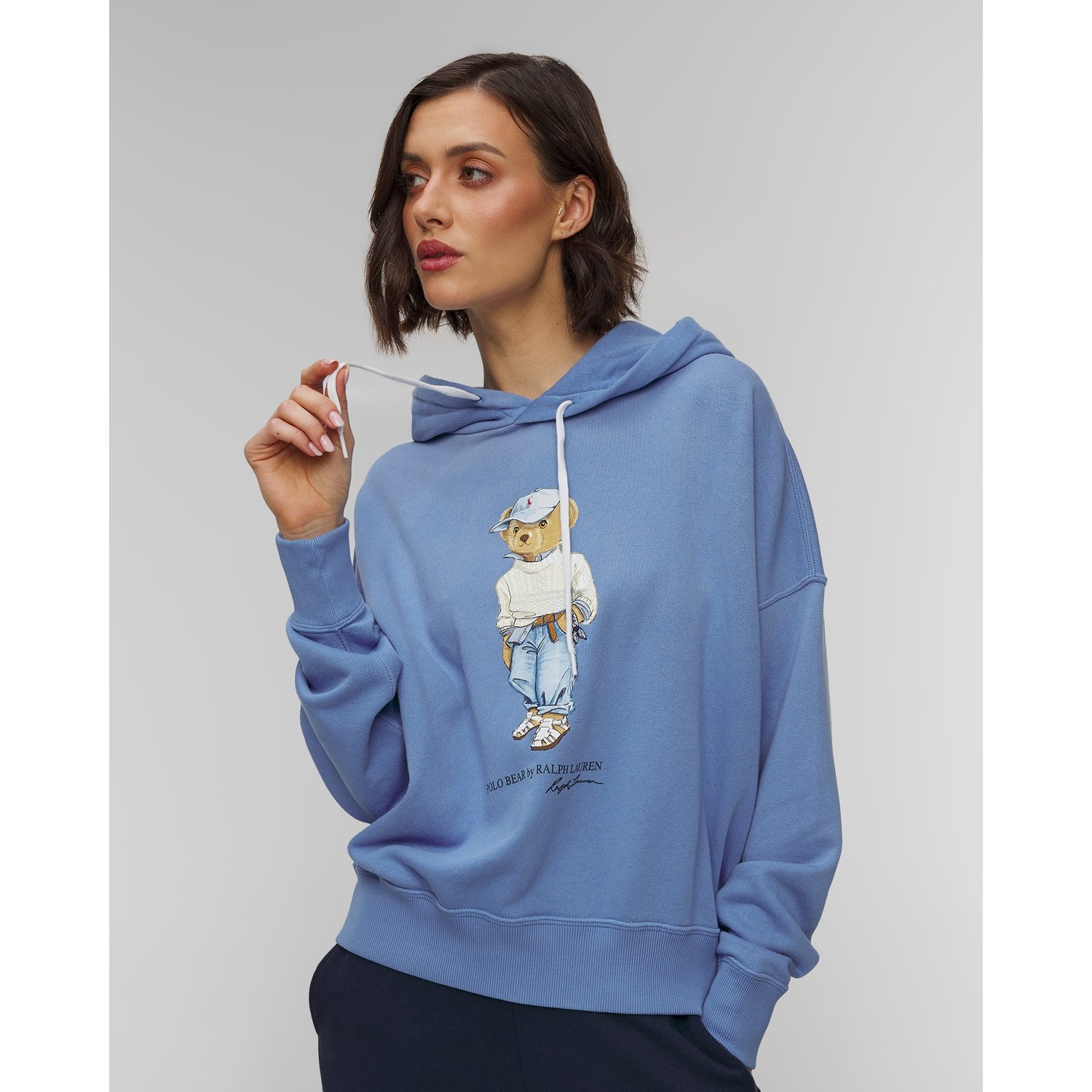 Niebieska Bluza Z Kapturem Damska Polo Ralph Lauren Island