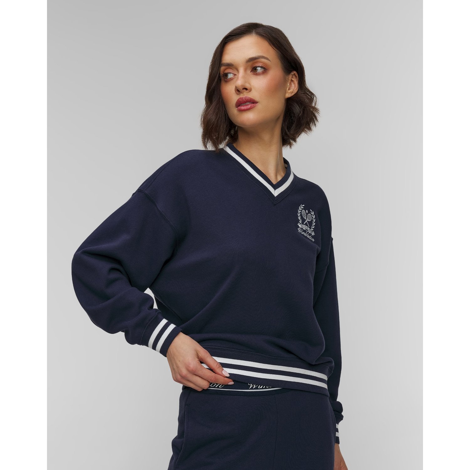 Granatowa Bluza Damska Polo Ralph Lauren Wimbledon
