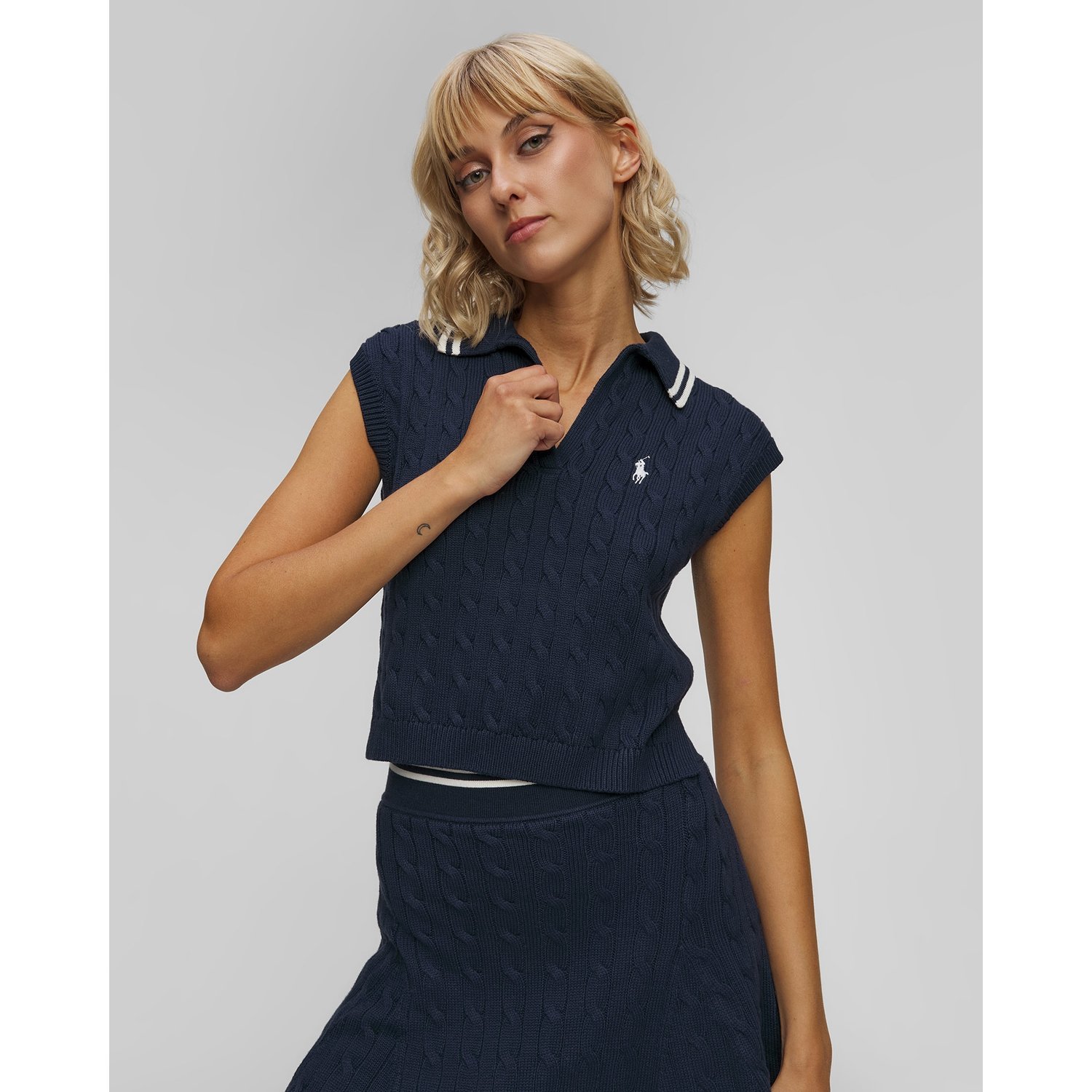 Granatowy Sweter Damski Rlx Ralph Lauren