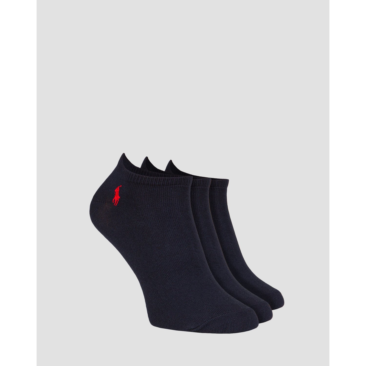 Granatowe Skarpety Stopki Męskie Polo Ralph Lauren 3 Pack