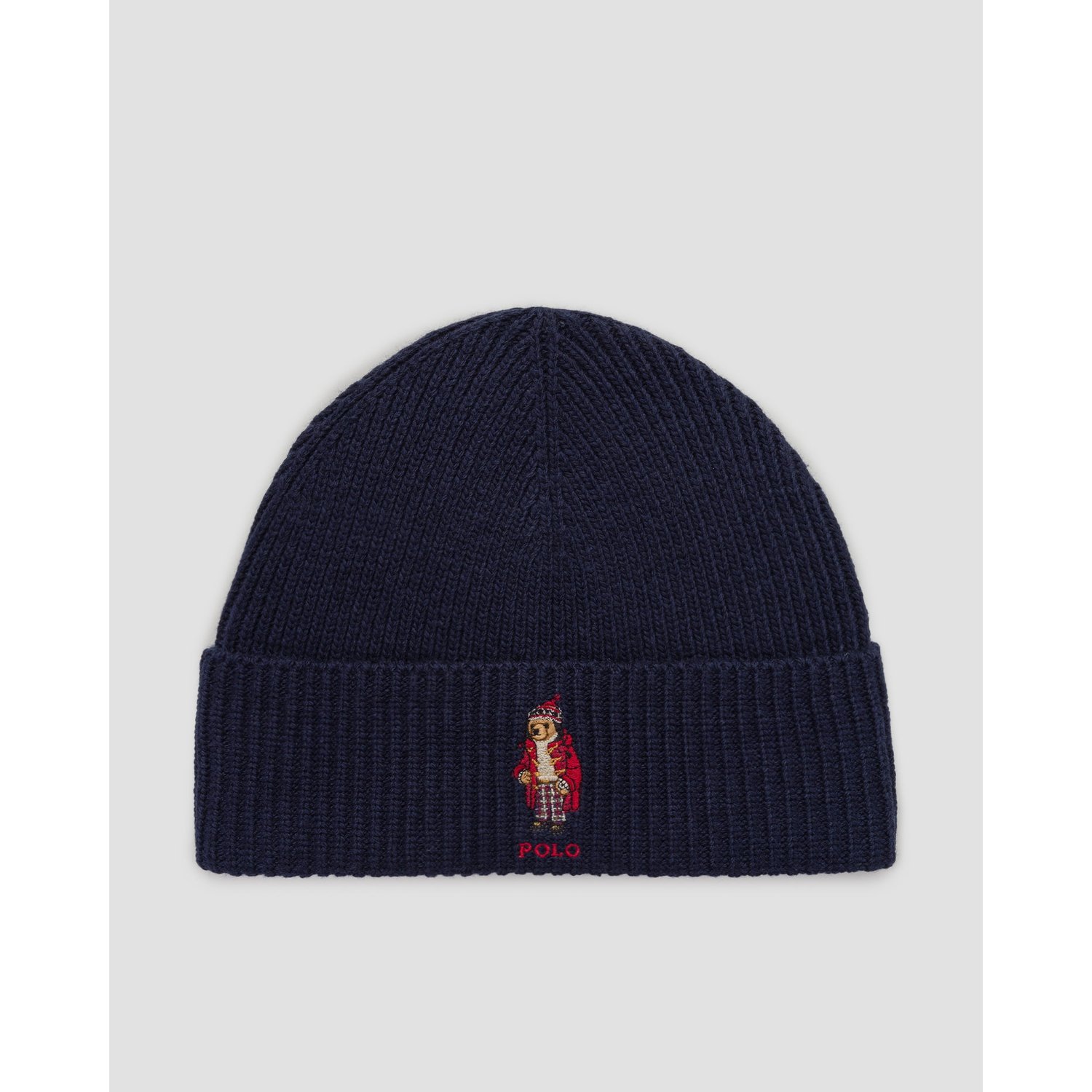 Granatowa Czapka Z Wełną Polo Ralph Lauren