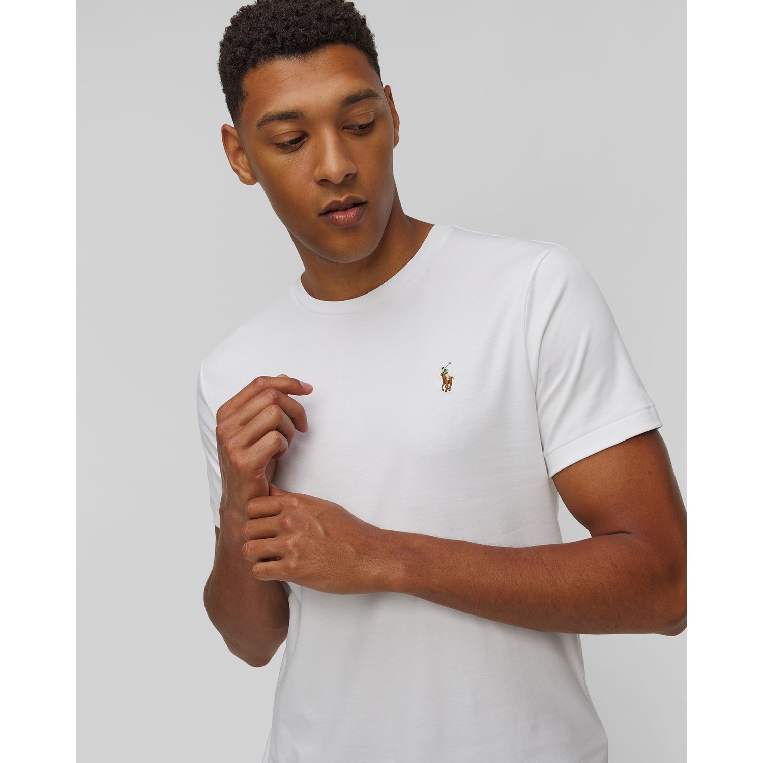 Biały T-shirt Męski Ralph Lauren
