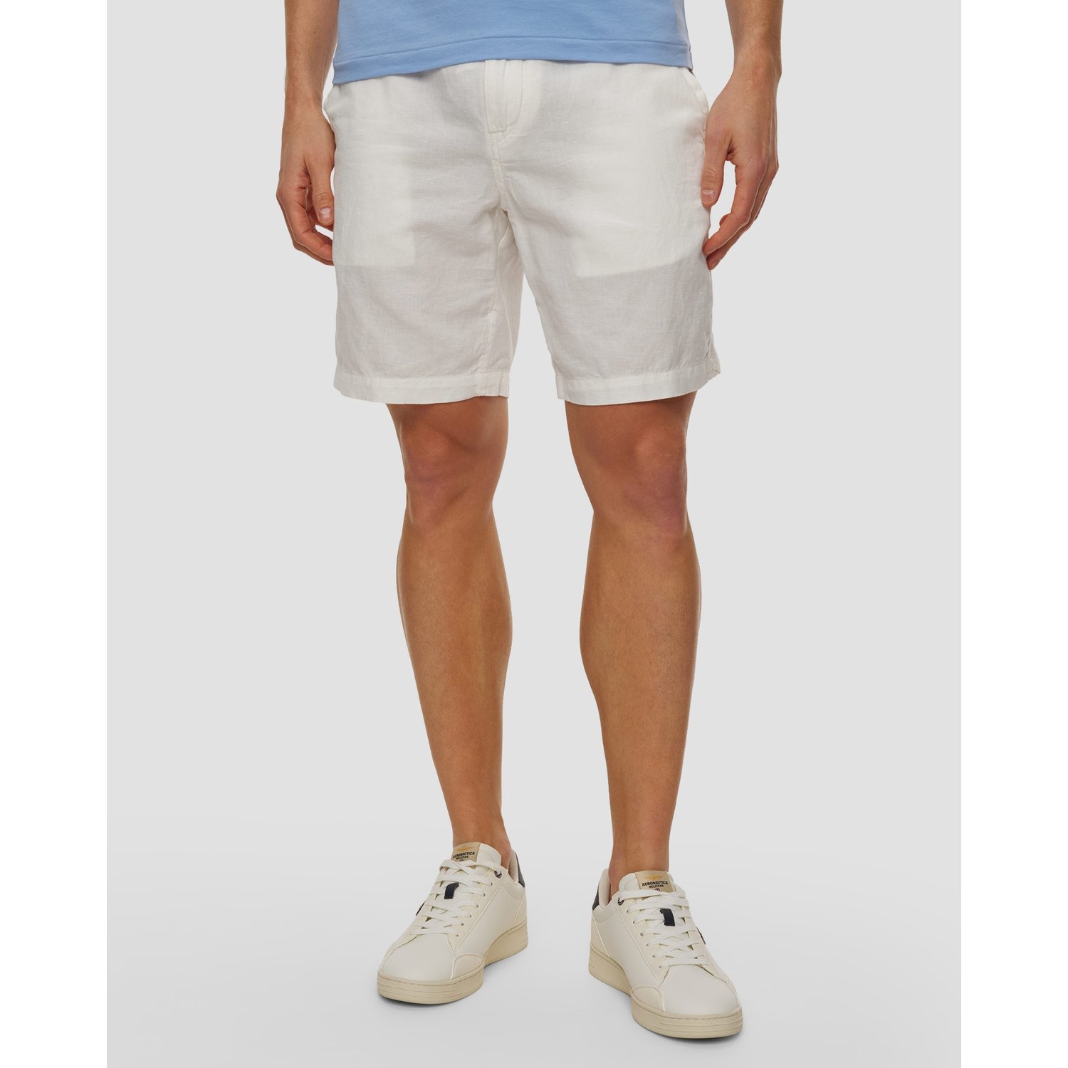 Białe Szorty Lniane Męskie Polo Ralph Lauren