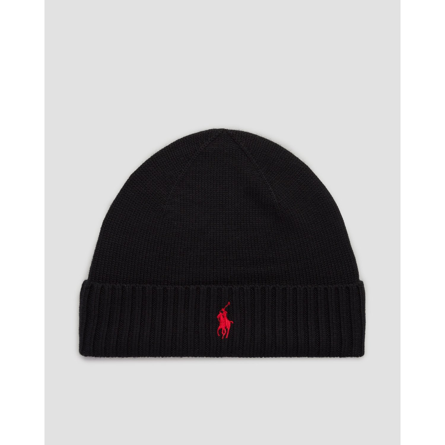 Czarna Czapka Wełniana Męska Polo Ralph Lauren