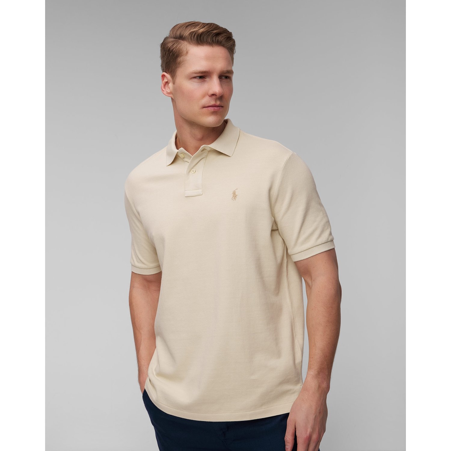 Beżowe Polo Męskie Polo Ralph Lauren