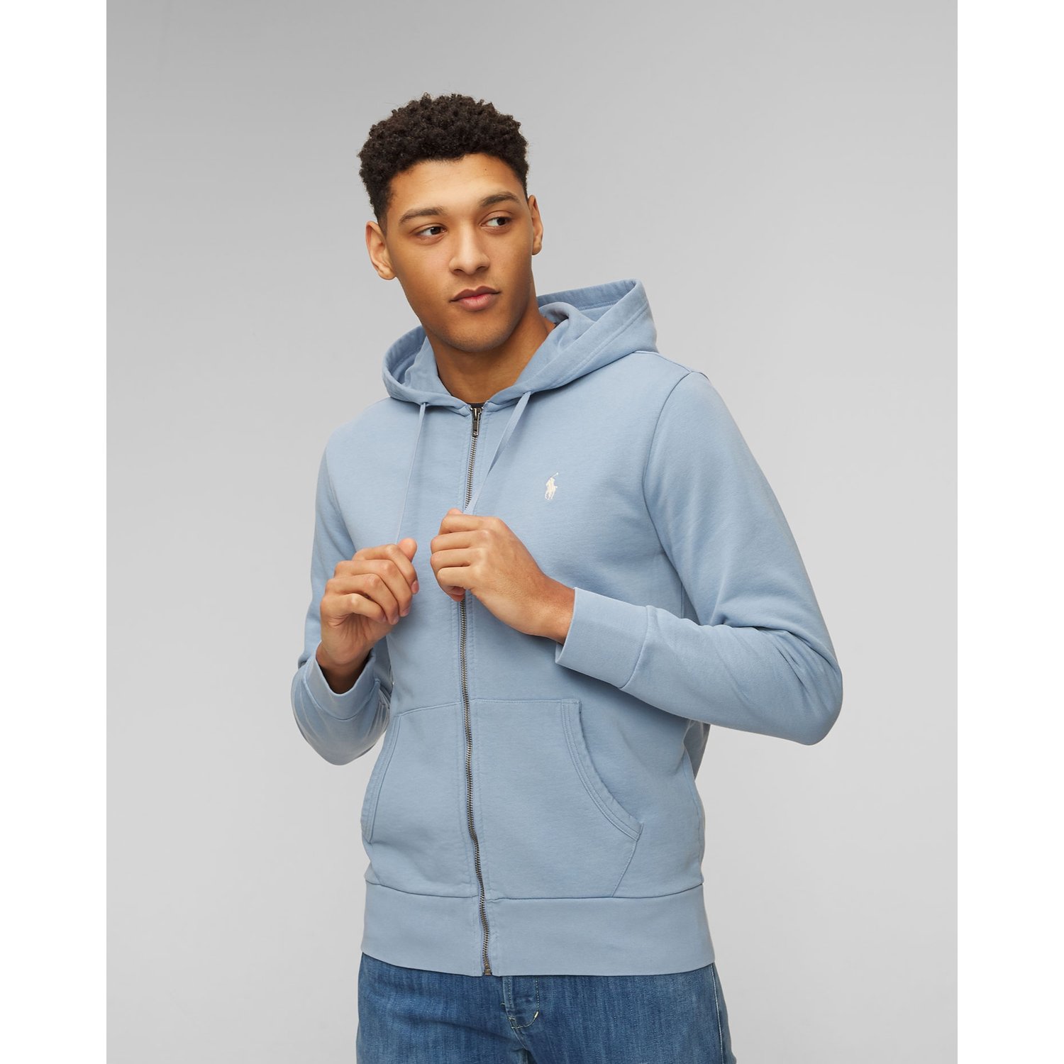 Niebieska Bluza Z Kapturem Męska Polo Ralph Lauren