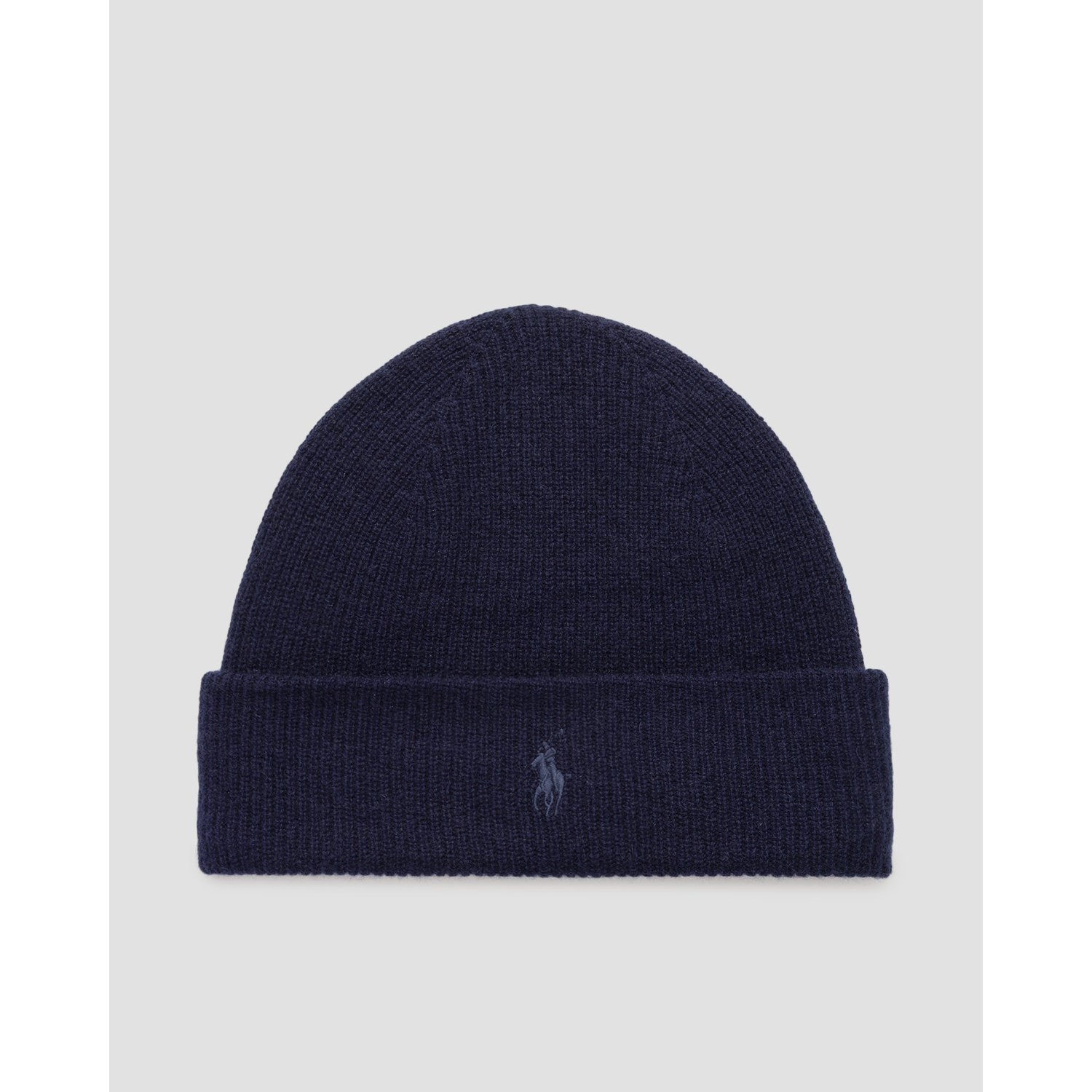 Granatowa Czapka Z Kaszmiru Męska Polo Ralph Lauren