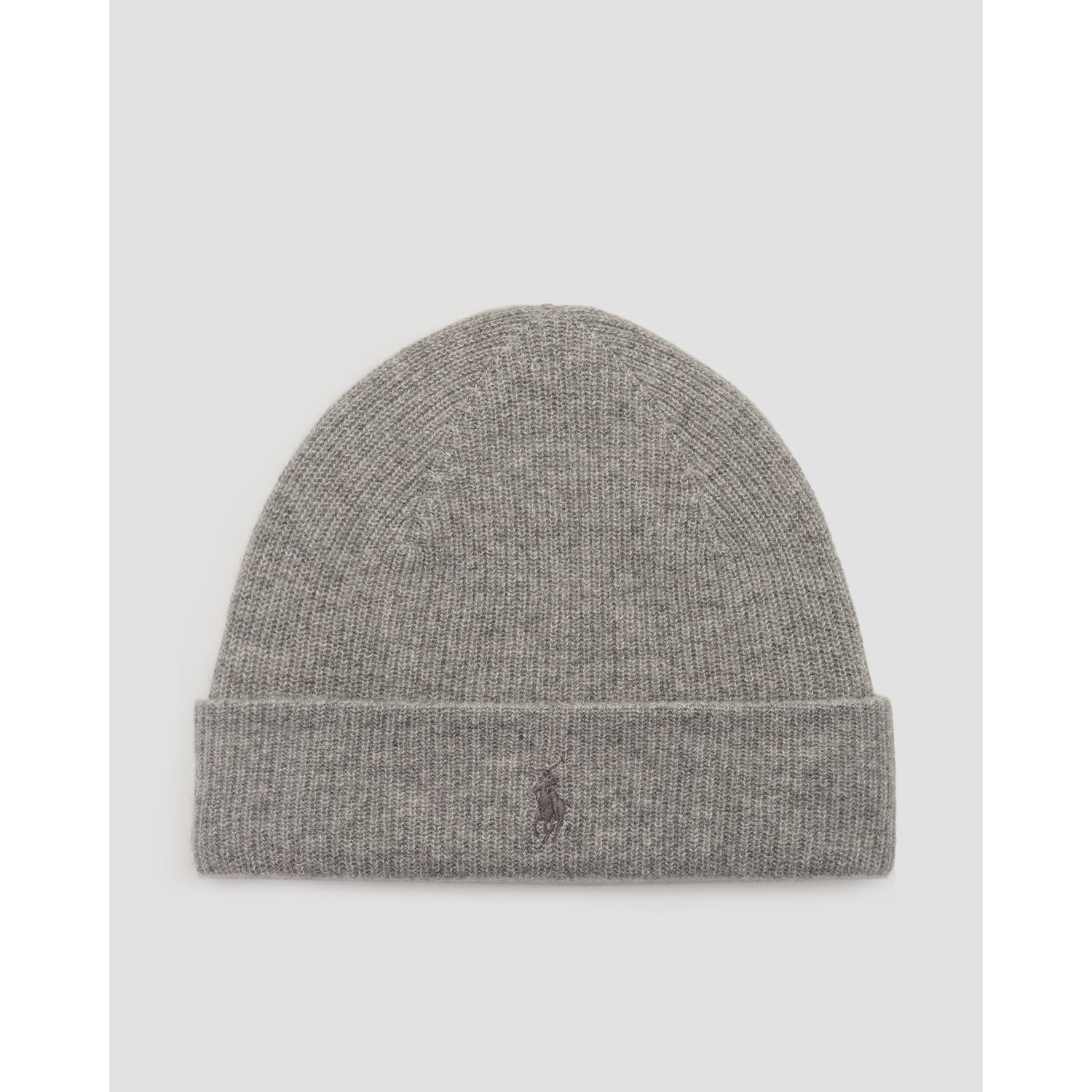 Szara Czapka Z Kaszmiru Męska Polo Ralph Lauren