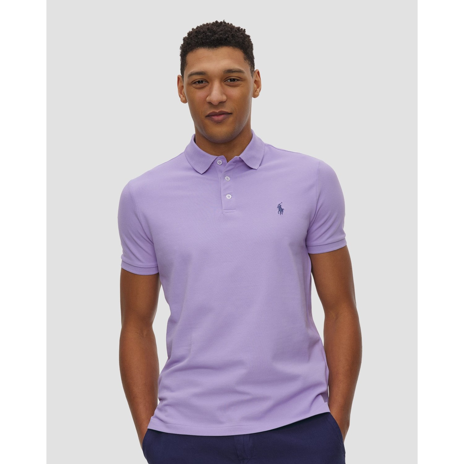 Fioletowe Polo Męskie Polo Ralph Lauren