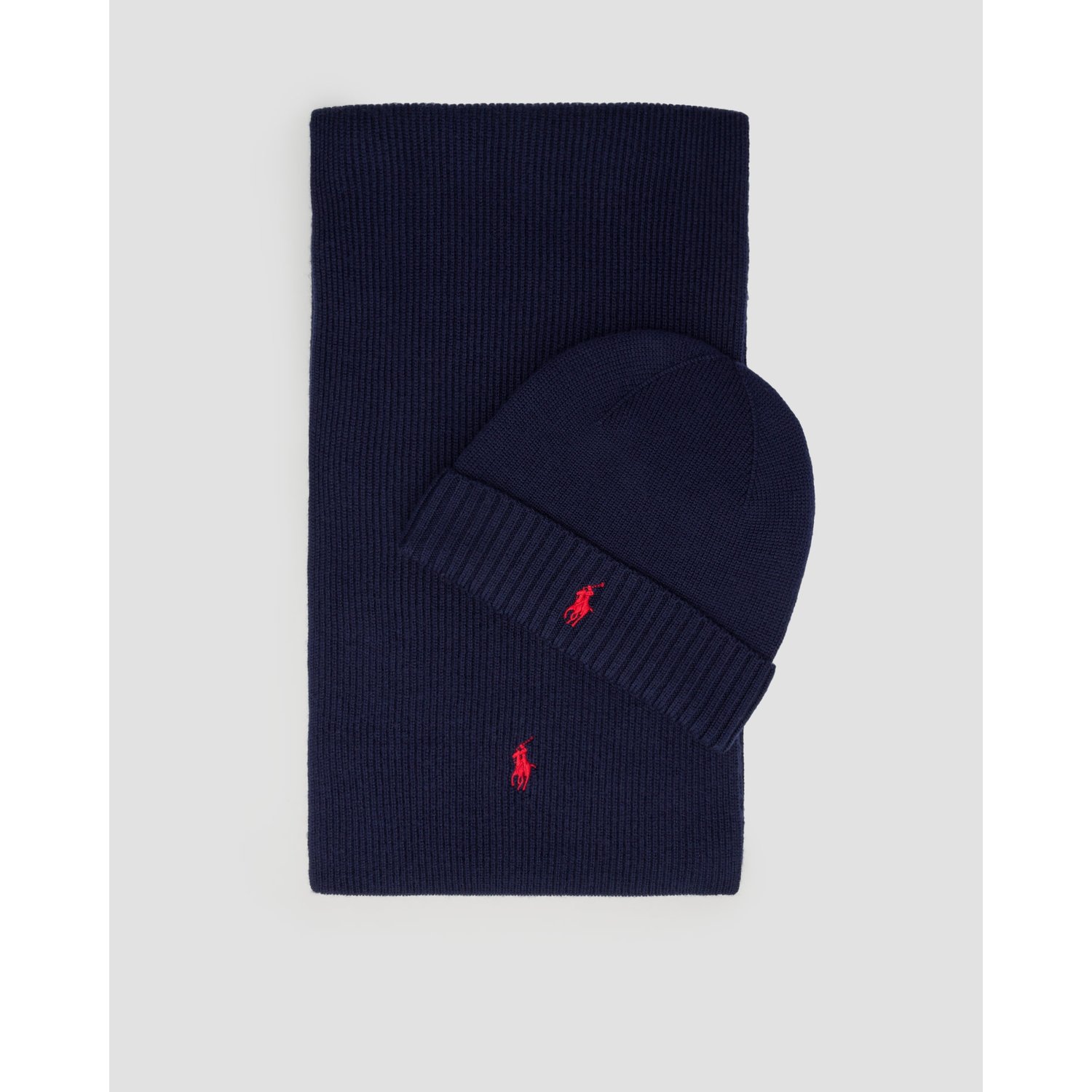 Wełniany Zestaw Czapka I Szalik Męski Polo Ralph Lauren
