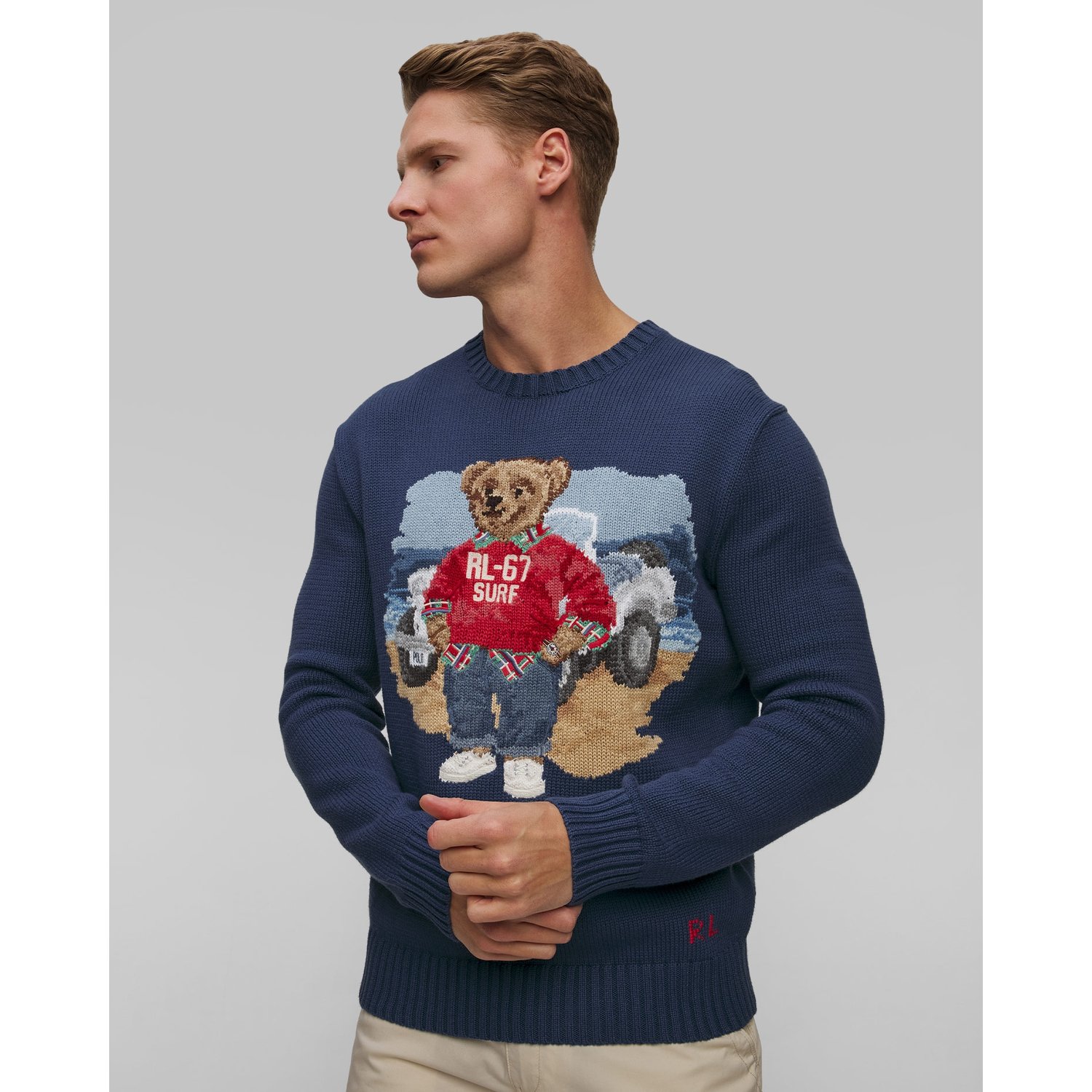 Granatowy Sweter Męski Polo Ralph Lauren