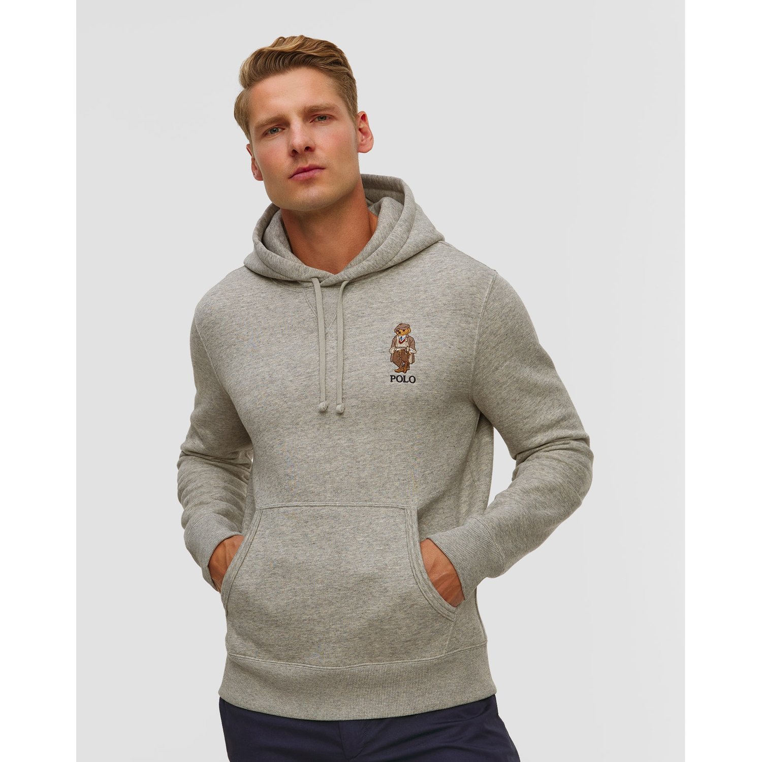 Szara Bluza Z Kapturem Męska Polo Ralph Lauren