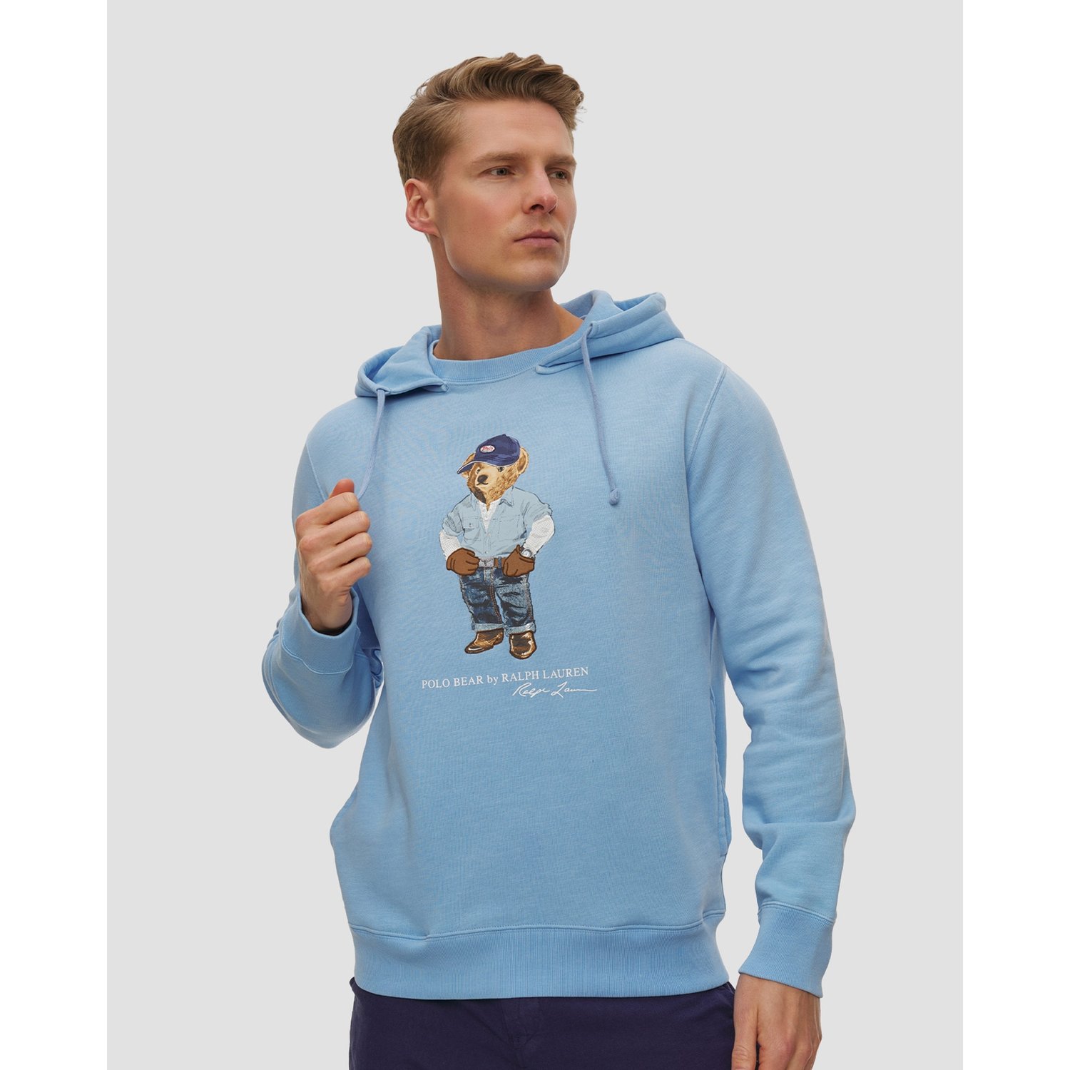 Niebieska Bluza Z Kapturem Męska Polo Ralph Lauren