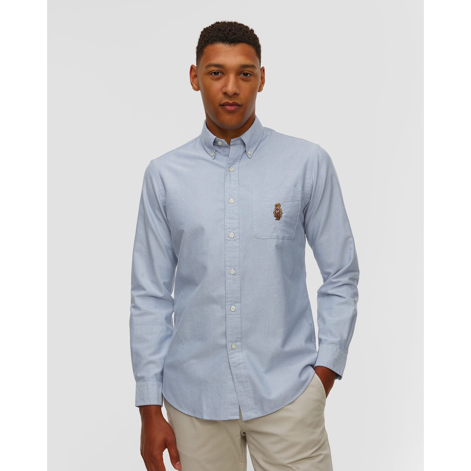 Błękitna Koszula Męska Ralph Lauren Classic Oxford