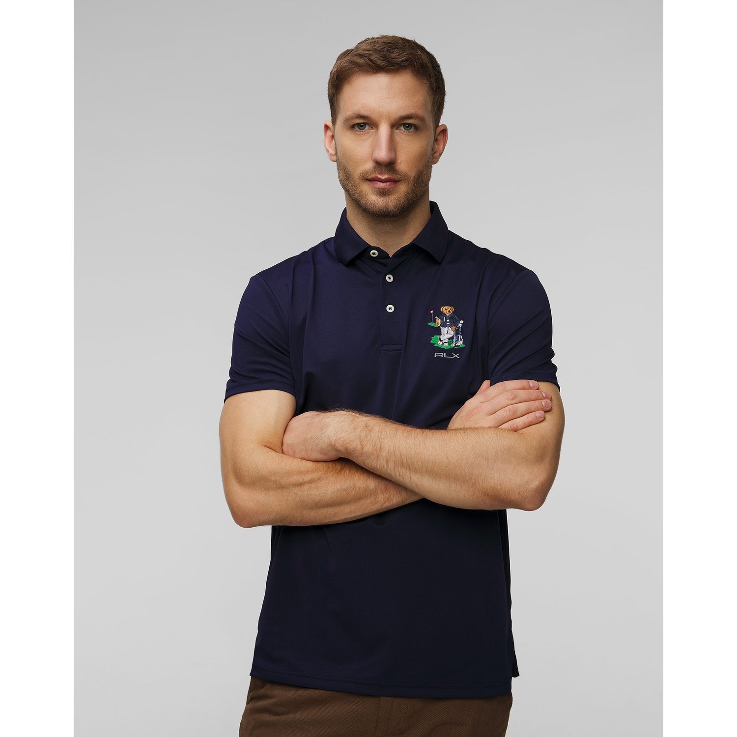 Granatowe Polo Męskie Ralph Lauren Rlx Golf