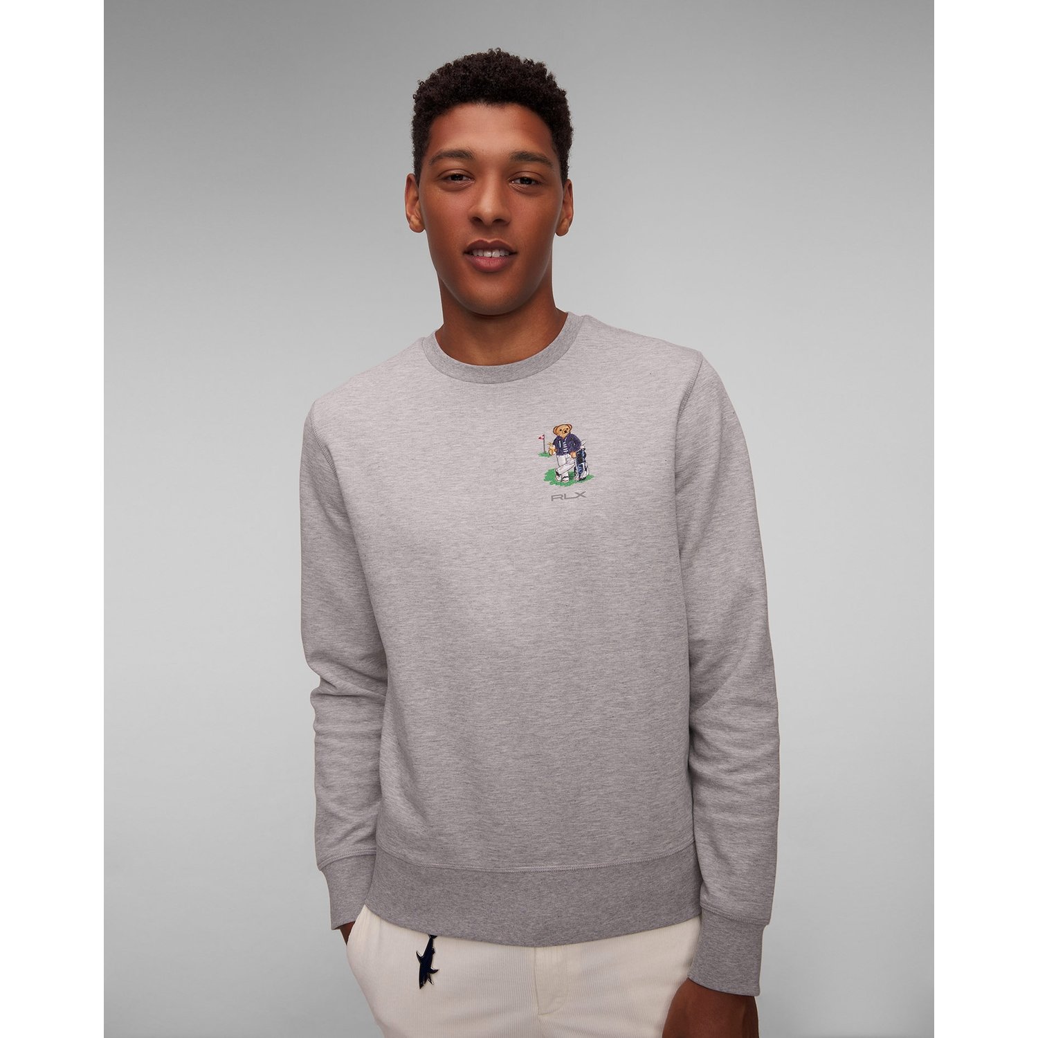 Szara Bluza Męska Ralph Lauren Rlx Golf Knit-sweatshirt