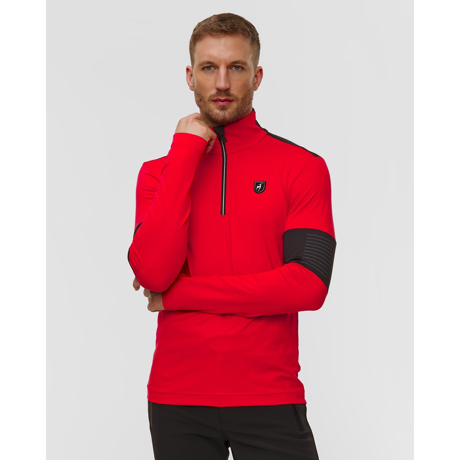 Czerwony Golf Narciarski Męski Toni Sailer Victor