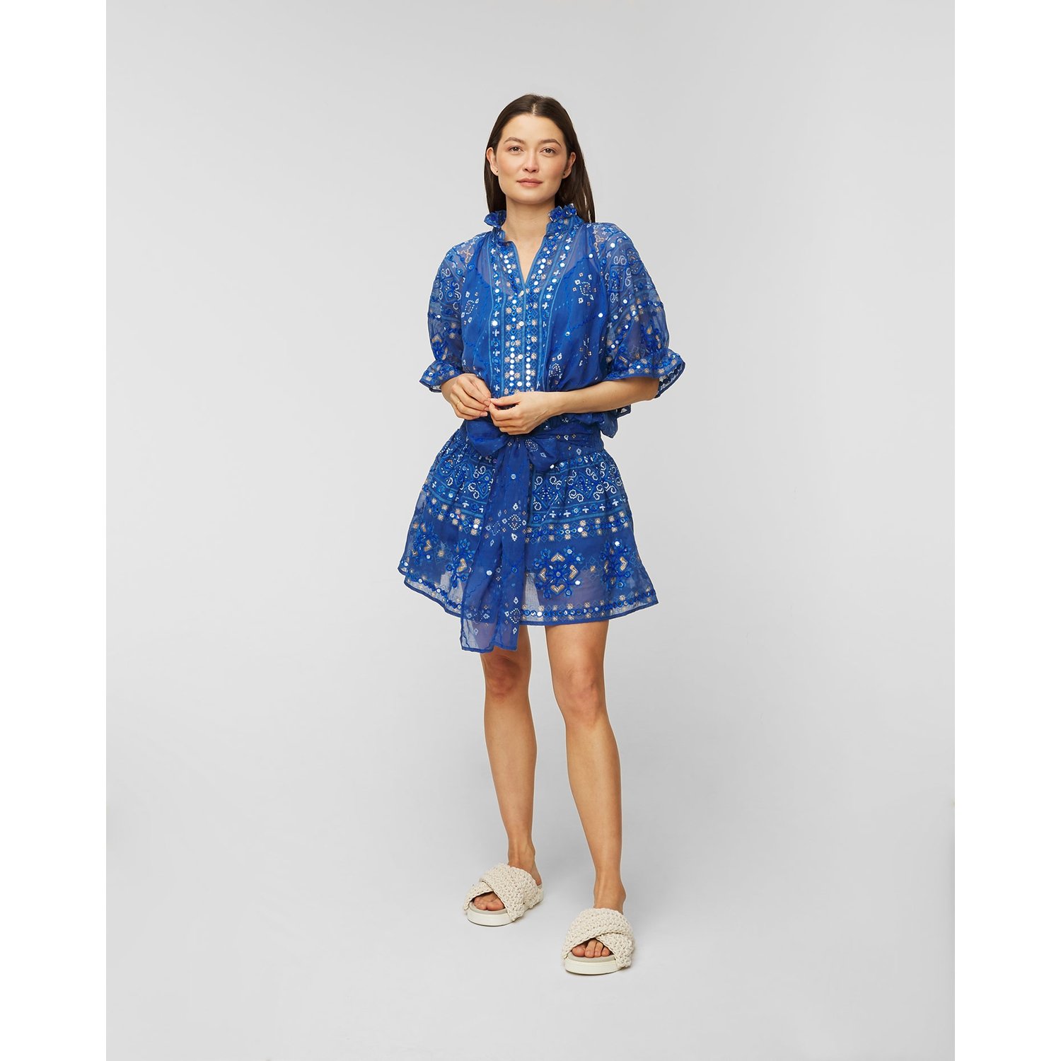 Sukienka Juliet Dunn Mosaic Blouson Dress