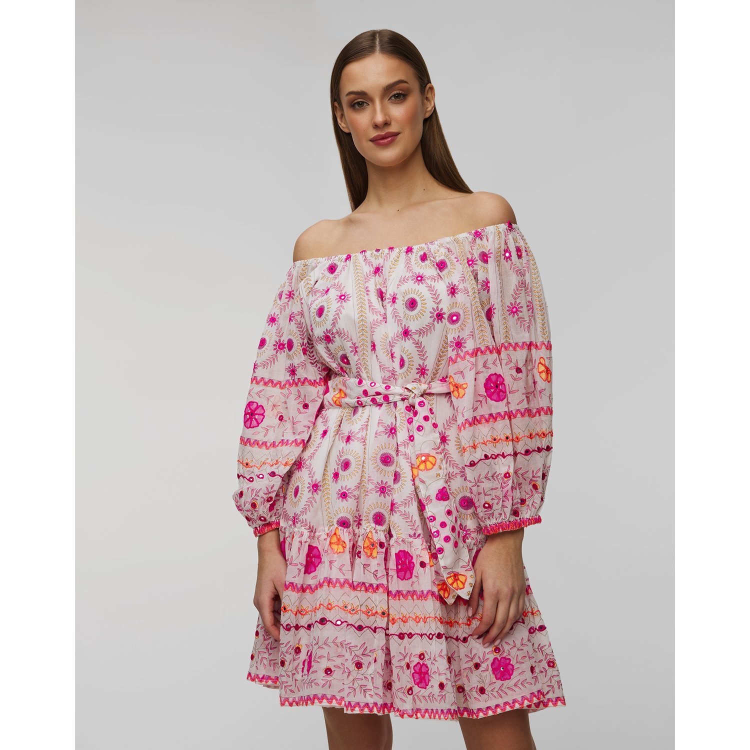 Sukienka Letnia Damska Juliet Dunn Boho Z Haftem
