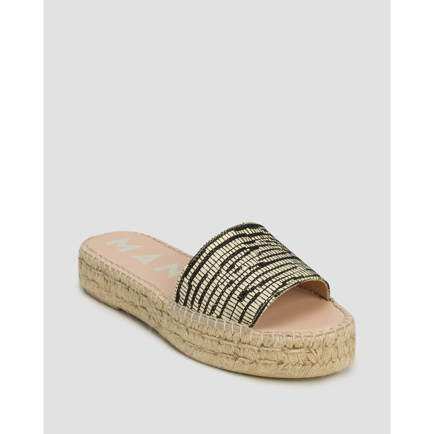 Klapki Damskie Manebi Raffia Zebra Double Sole Slides