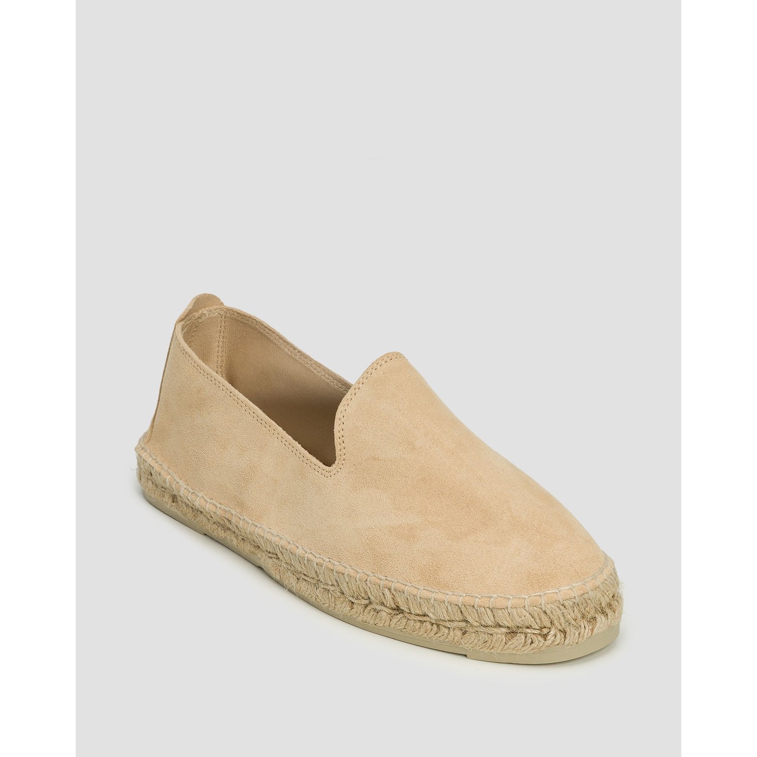 Espadryle Zamszowe Męskie Manebi Hamptons Flat Espadrilles Beżowe