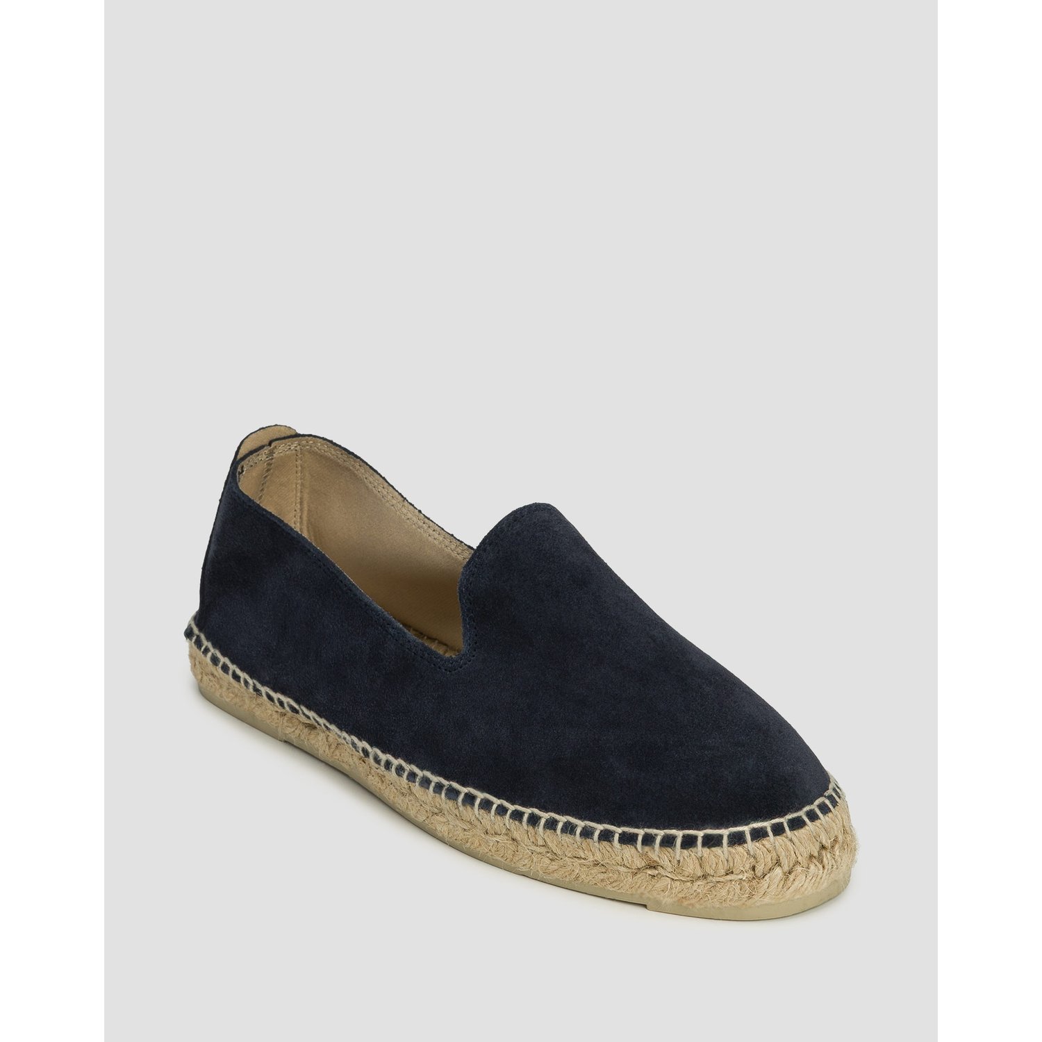 Espadryle Zamszowe Męskie Manebi Hamptons Flat Espadrilles Granatowe