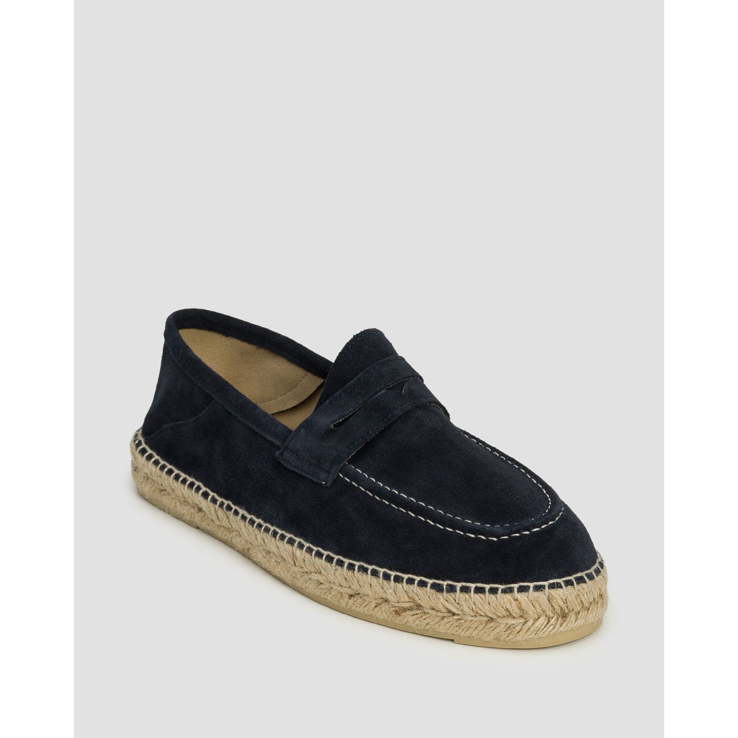 Loafersy Zamszowe Męskie Manebi Hamptons Loafers Espadrilles Granatowe