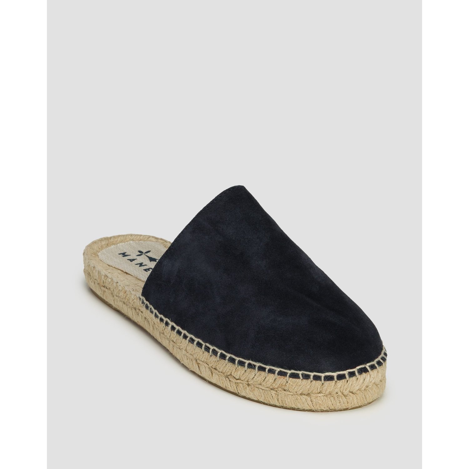 Mule Zamszowe Damskie Manebi Suede Chunky Mules Hamptons Granatowe