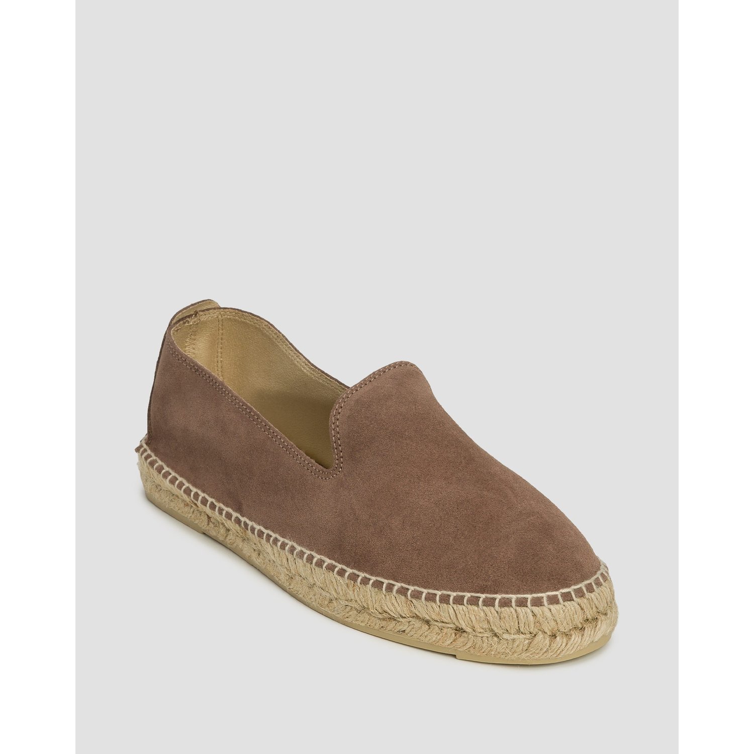 Espadryle Zamszowe Męskie Manebi Hamptons Flat Espadrilles Brązowe