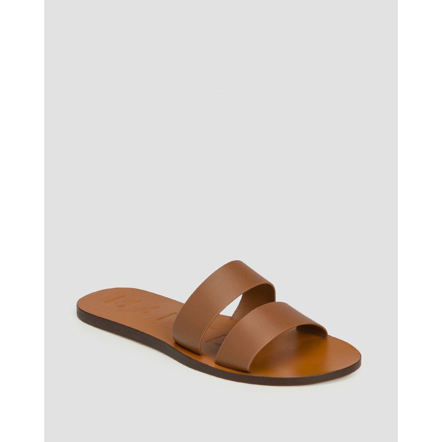 Klapki Damskie Manebi Leather Two Bands Sandals Canyon Brązowe