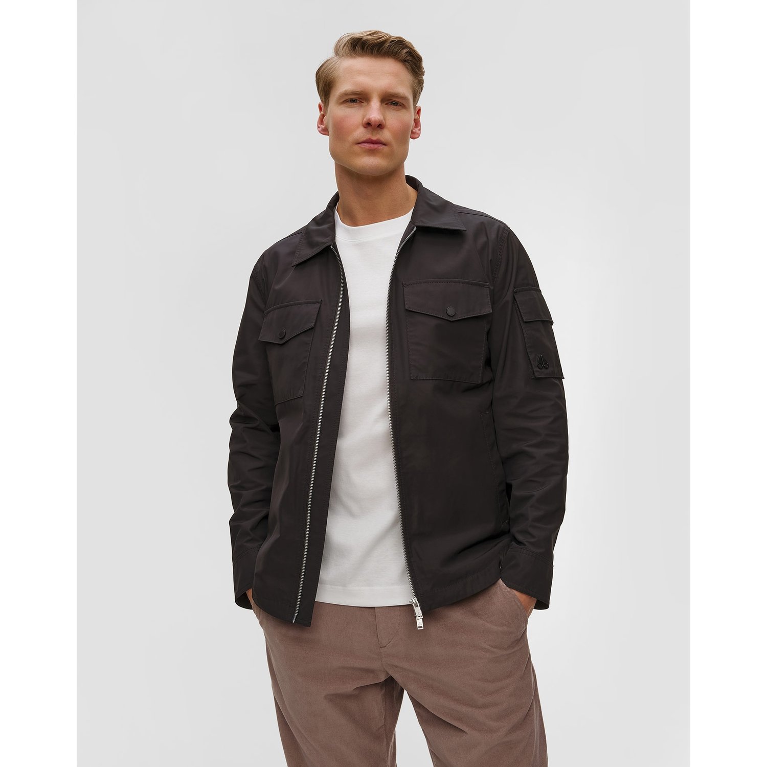 Czarna Kurtka Męska Moose Knuckles Charlesbourg Shirt Jacket