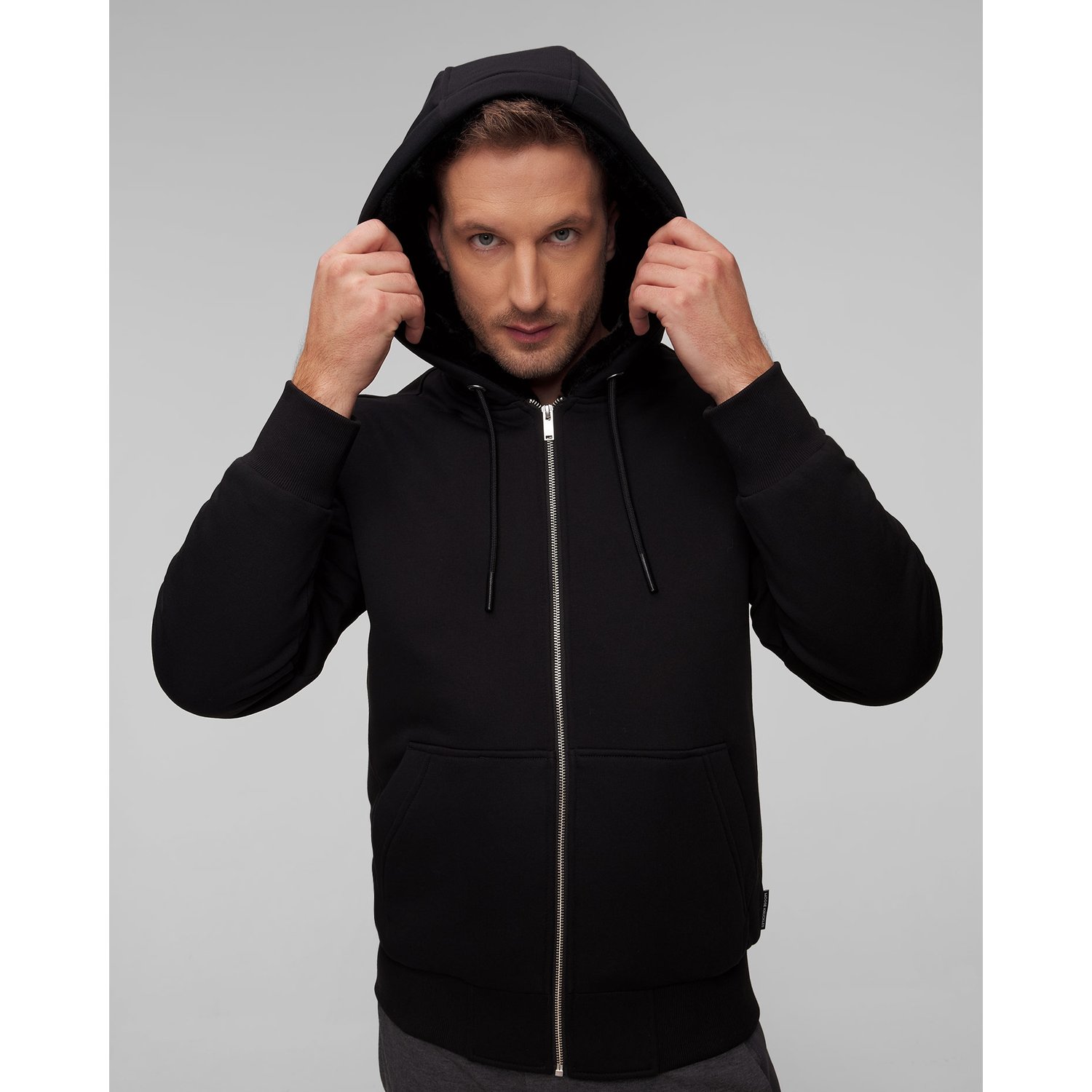 Czarna Bluza Z Kapturem Męska Moose Knuckles Classic Bunny