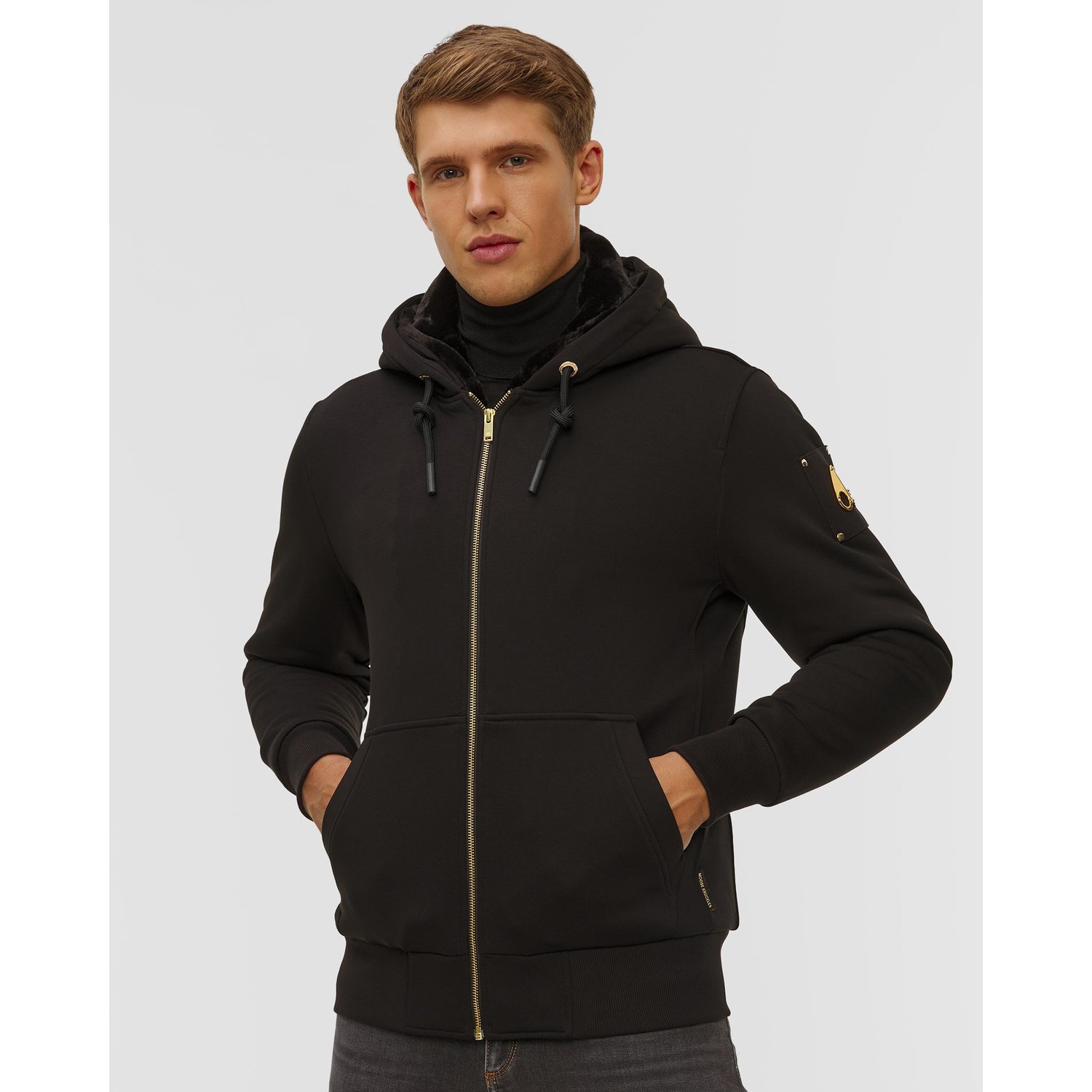 Czarna Bluza Męska Moose Knuckles Linden Bunny