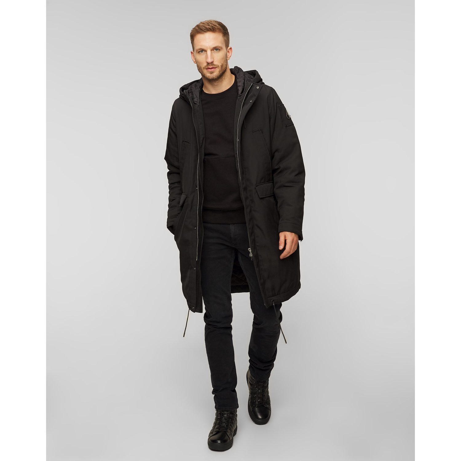 Czarna Kurtka Męska Moose Knuckles Garson Anorak
