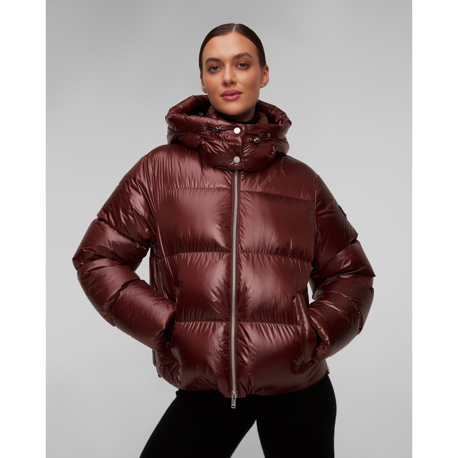 Brązowa Kurtka Puchowa Damska Moose Knuckles Moonstone Jacket