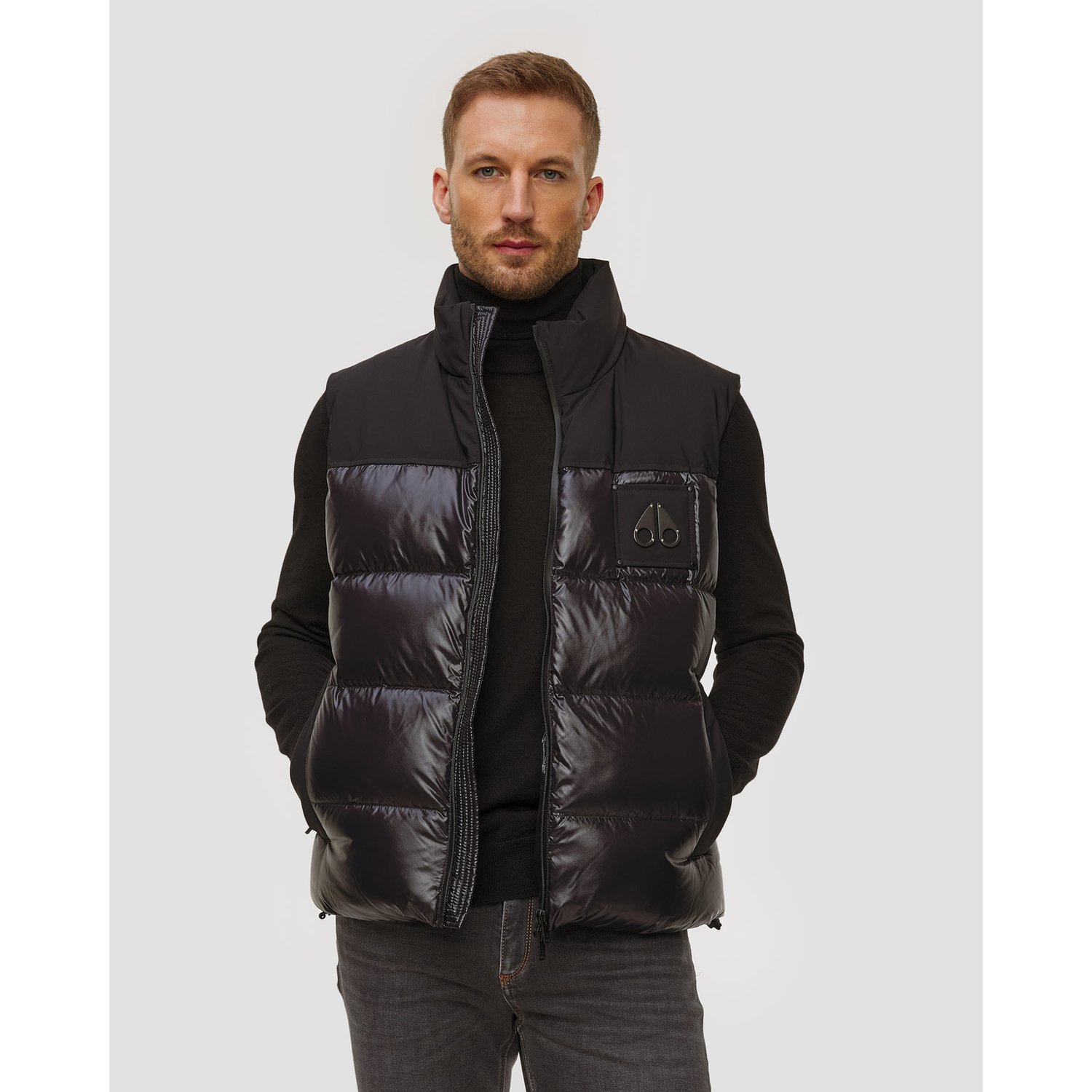 Czarna Kamizelka Puchowa Męska Moose Knuckles Victory Peak Vest