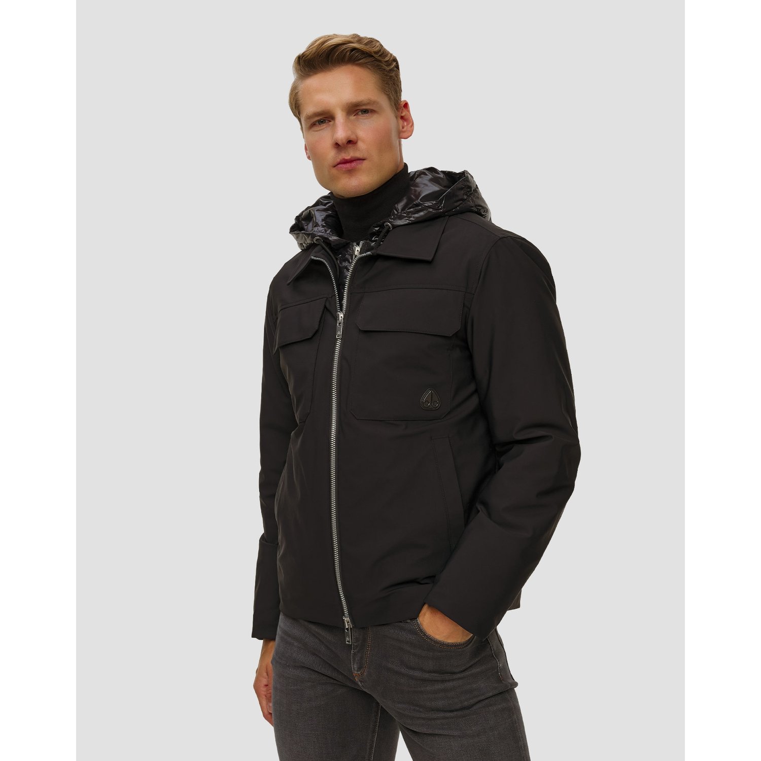 Czarna Kurtka Puchowa Męska Moose Knuckles Revelstoke Jacket