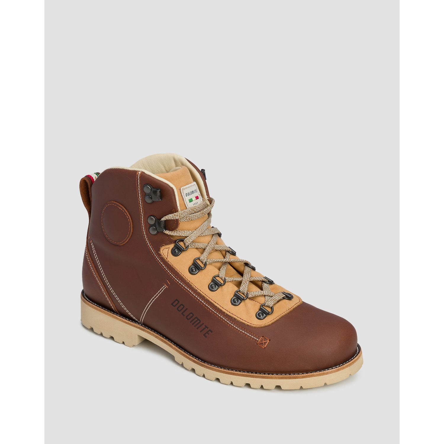 Brązowe Wysokie Buty Skórzane Męskie Dolomite 54 La Classica Lh