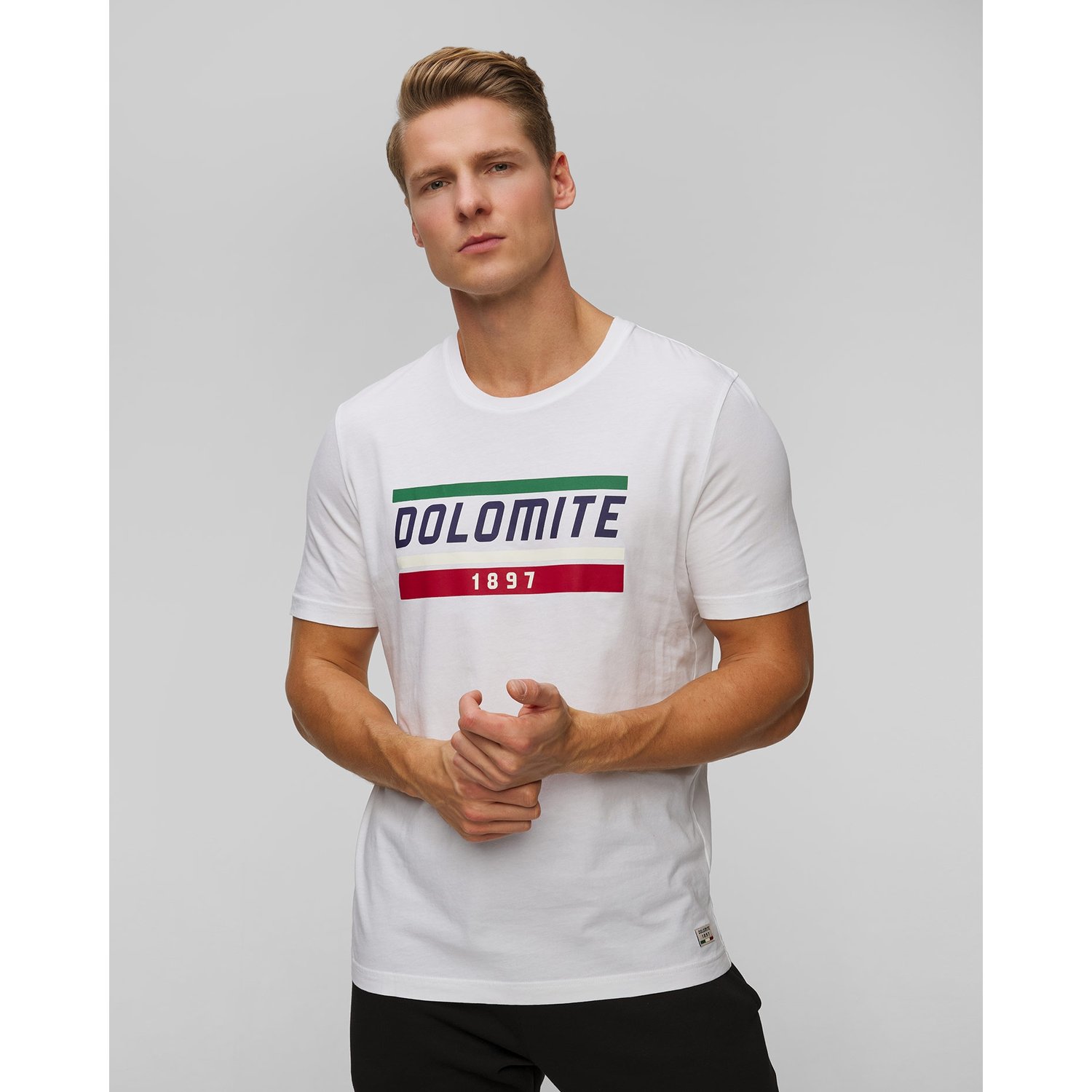 T-shirt Męski Dolomite Gardena Biały