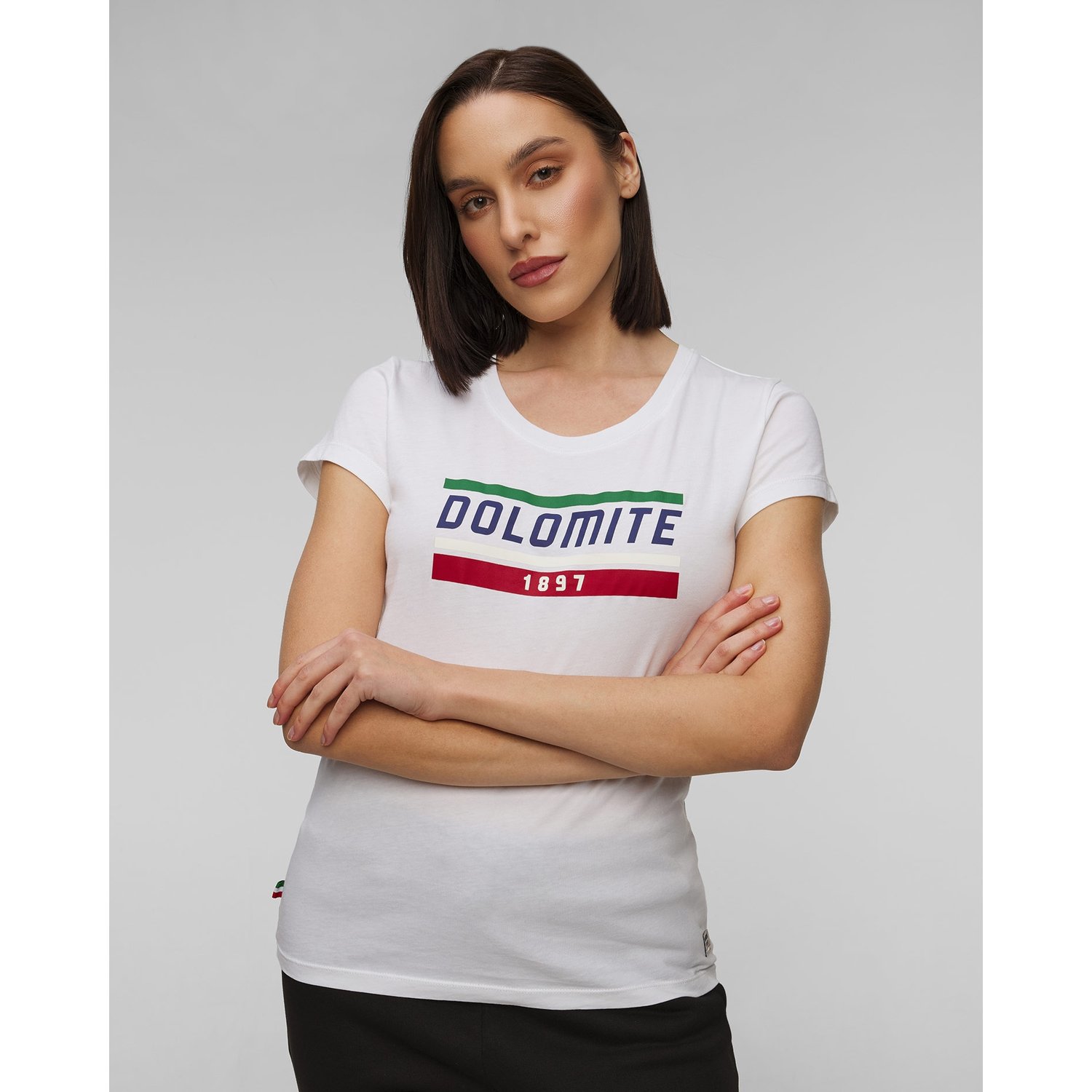 	T-shirt Damski Dolomite Gardena Biały